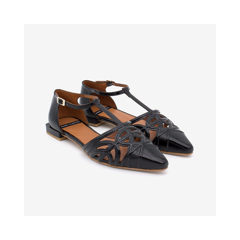 Angel Alarcon NAMIA Ballerina in vernice traforata