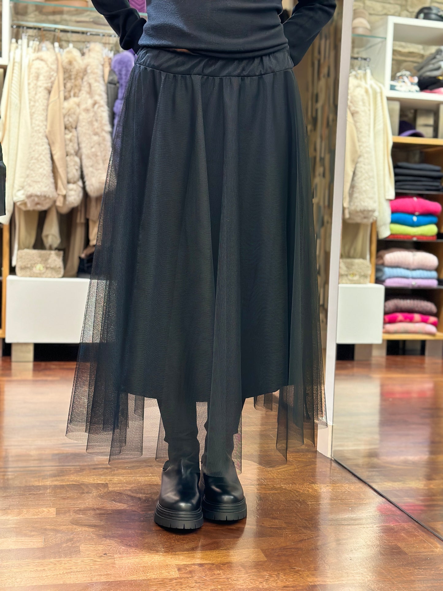 Spazio Sand- gonna in tulle