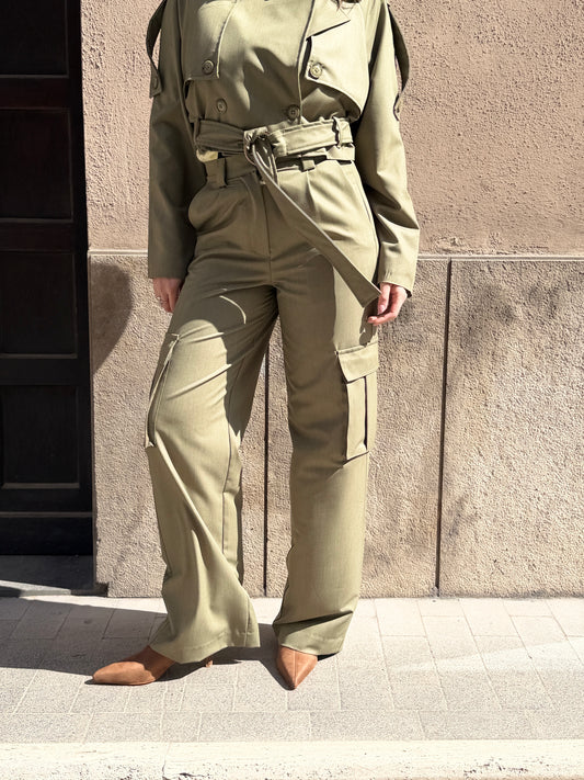 Haveone Pantalone Cargo Militare