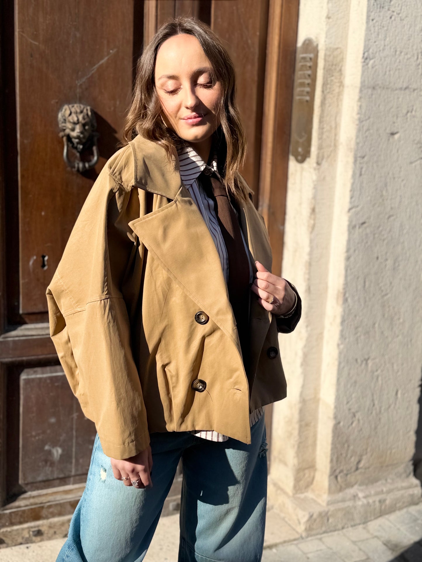 Haveone Trench corto CAMMELLO