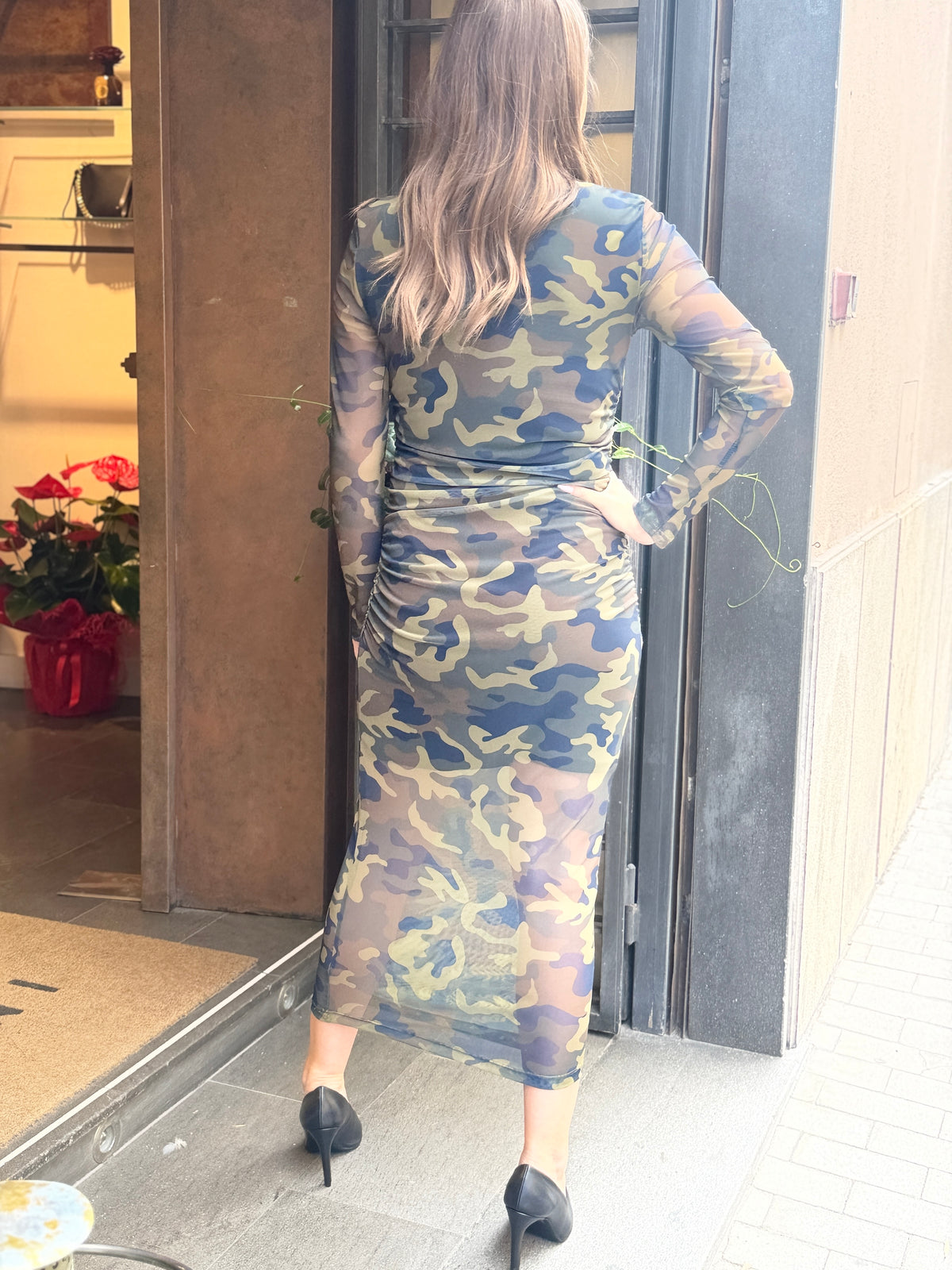 Abito in mesh CAMOUFLAGE