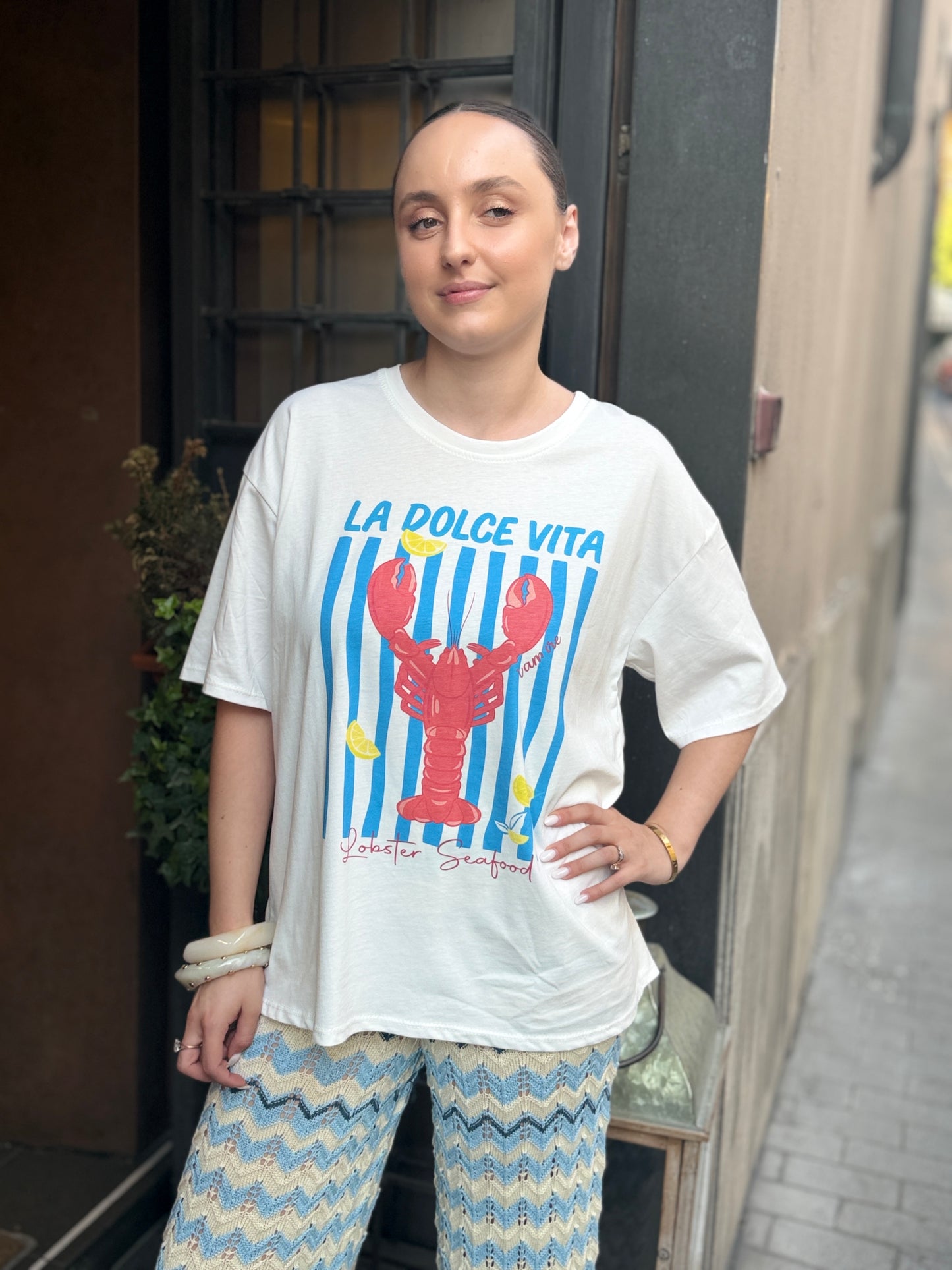 T-shirt stampa “la dolce vita”