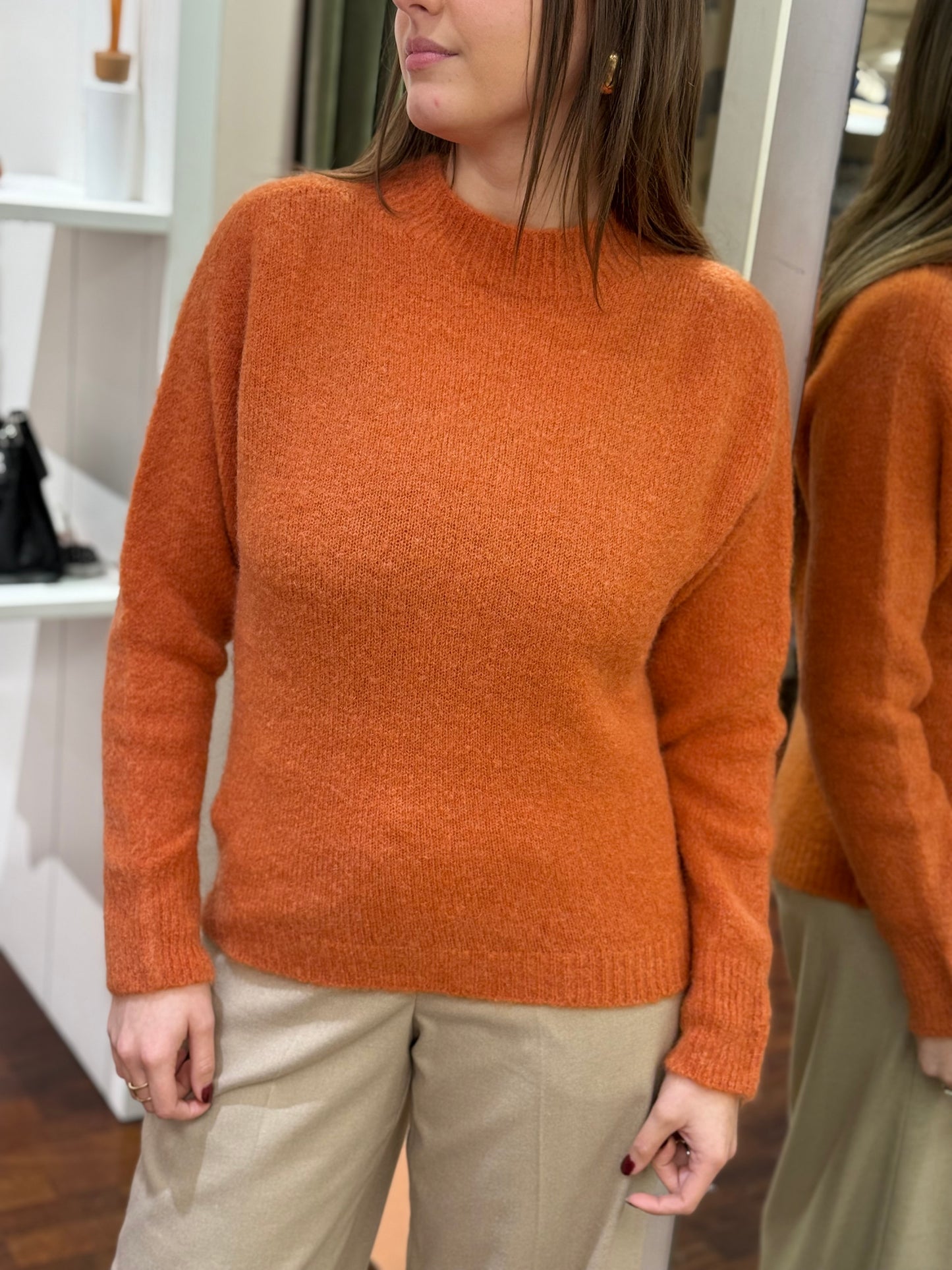 Tensione In Maglia in mohair ARANCIO