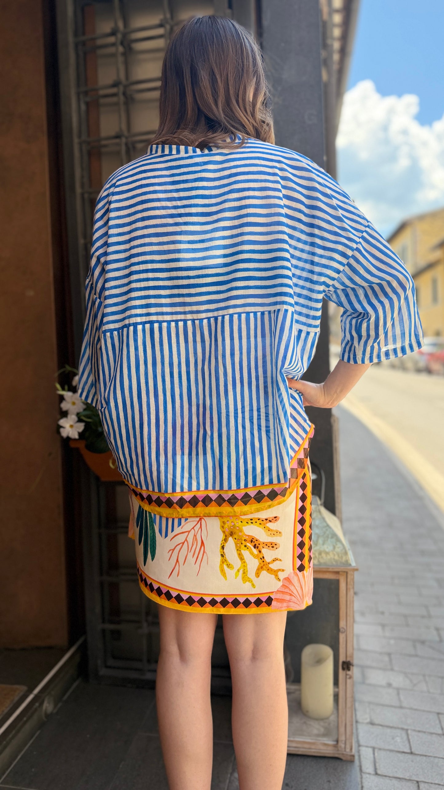 Tensione in Camicia a righe Blu/bianco