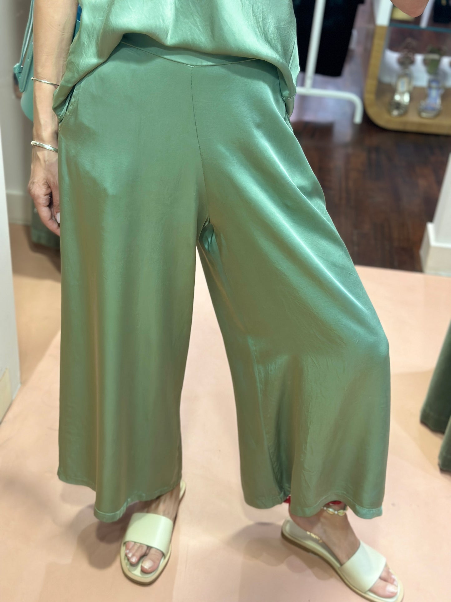 Uni mé pantalone palazzo cropped