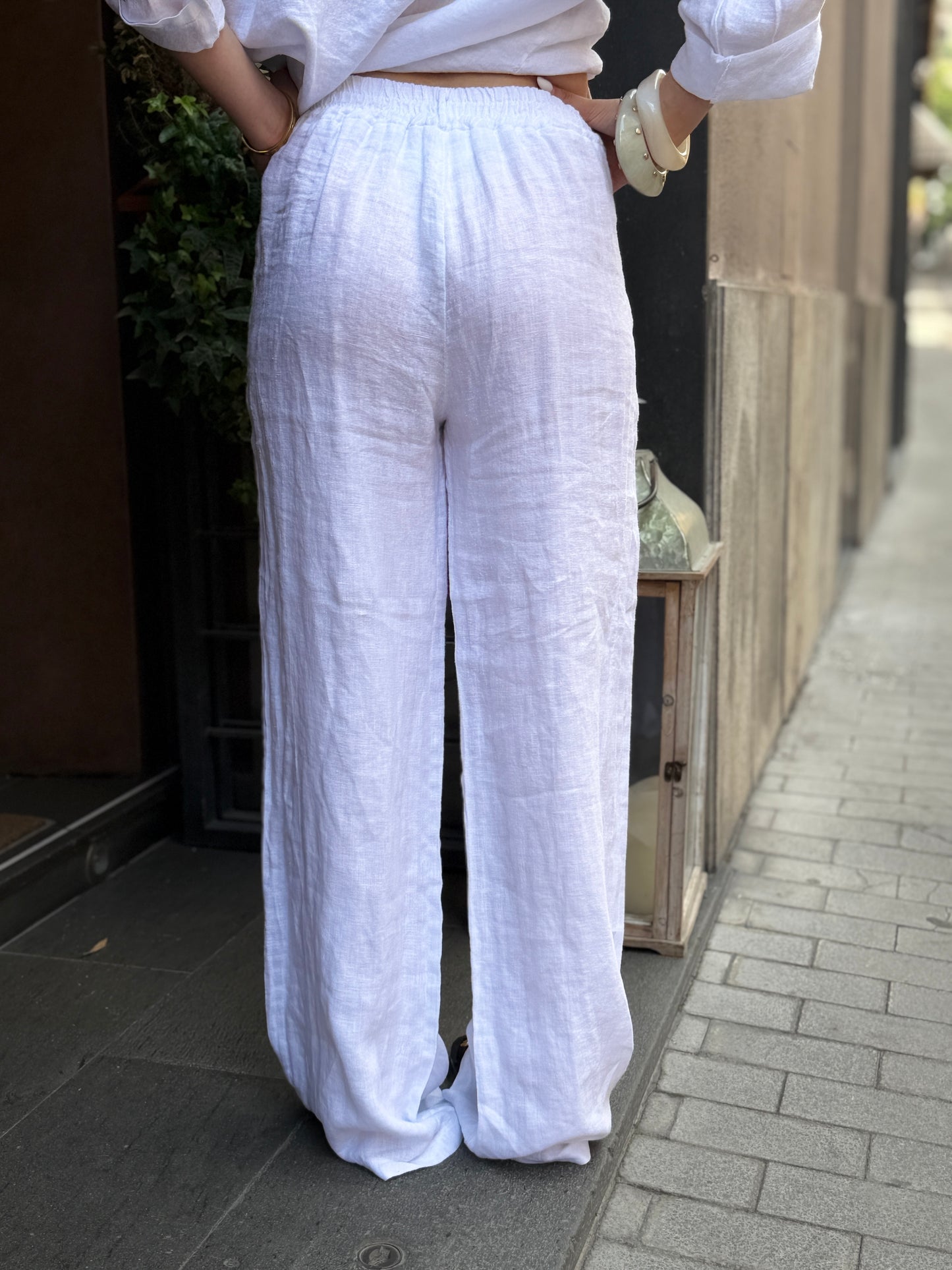 Pantalone MALIBÙ in lino a palazzo (disponibile in più colori)