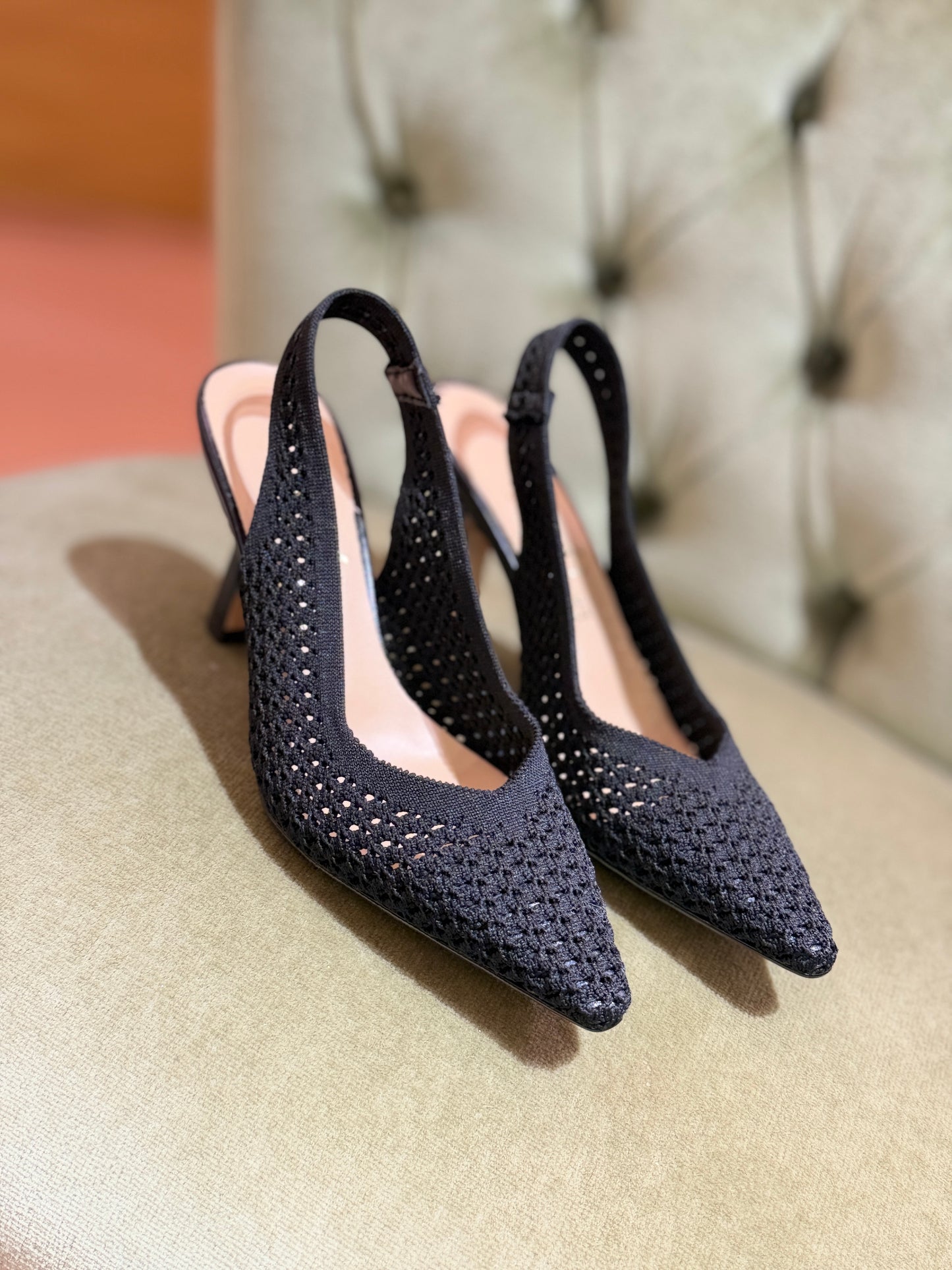 Ovyé Slingback in crochet NERA