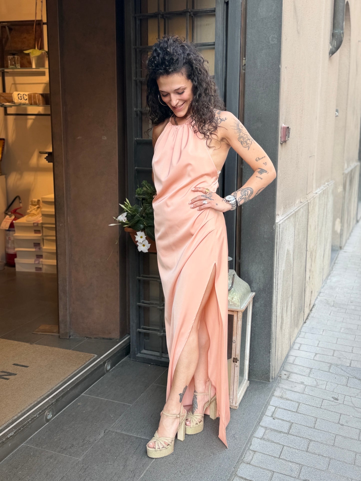 Silence Limited Sensual dress Peach
