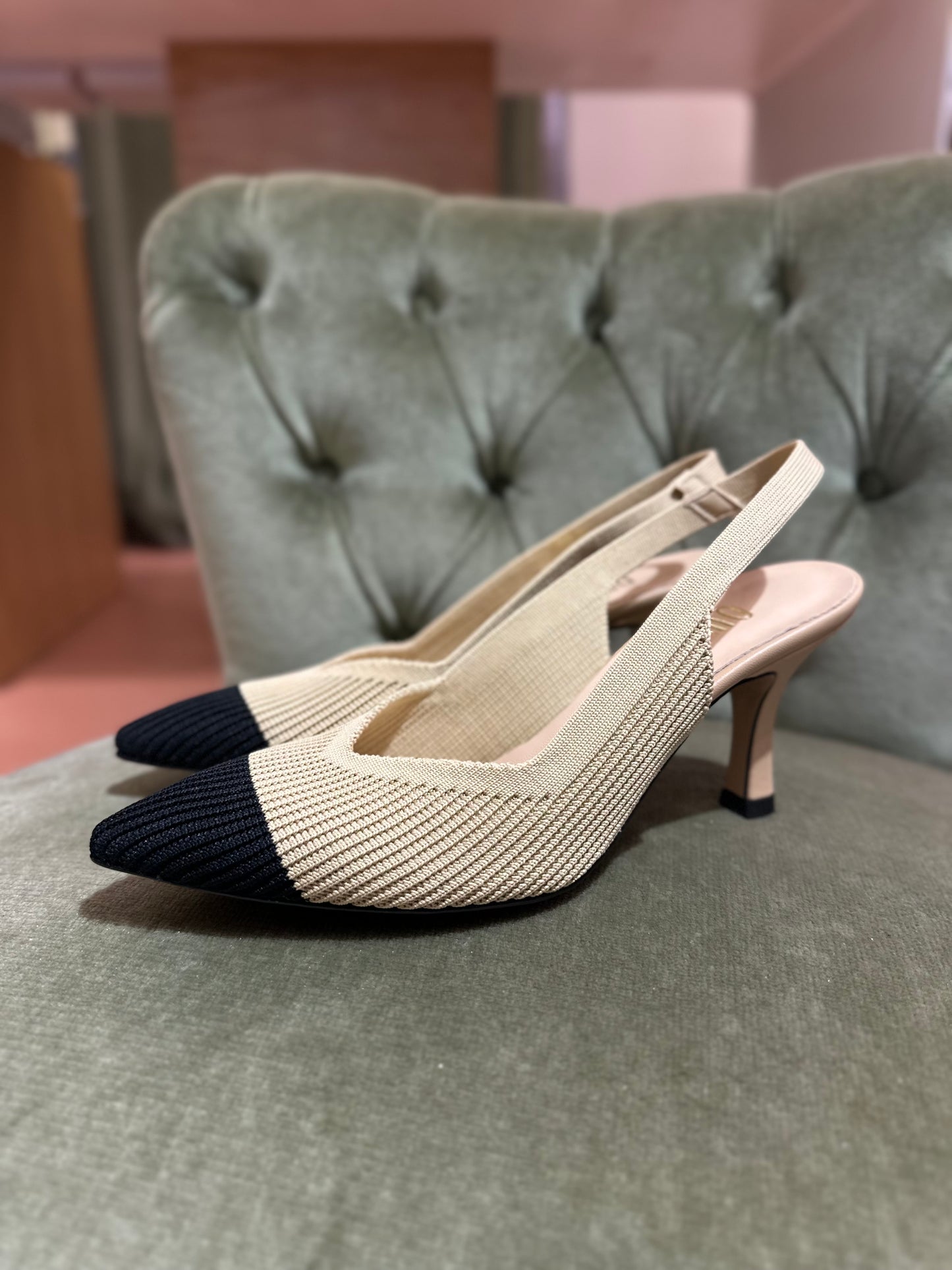 Ovyé Slingback Bicolor NUDE/NERO