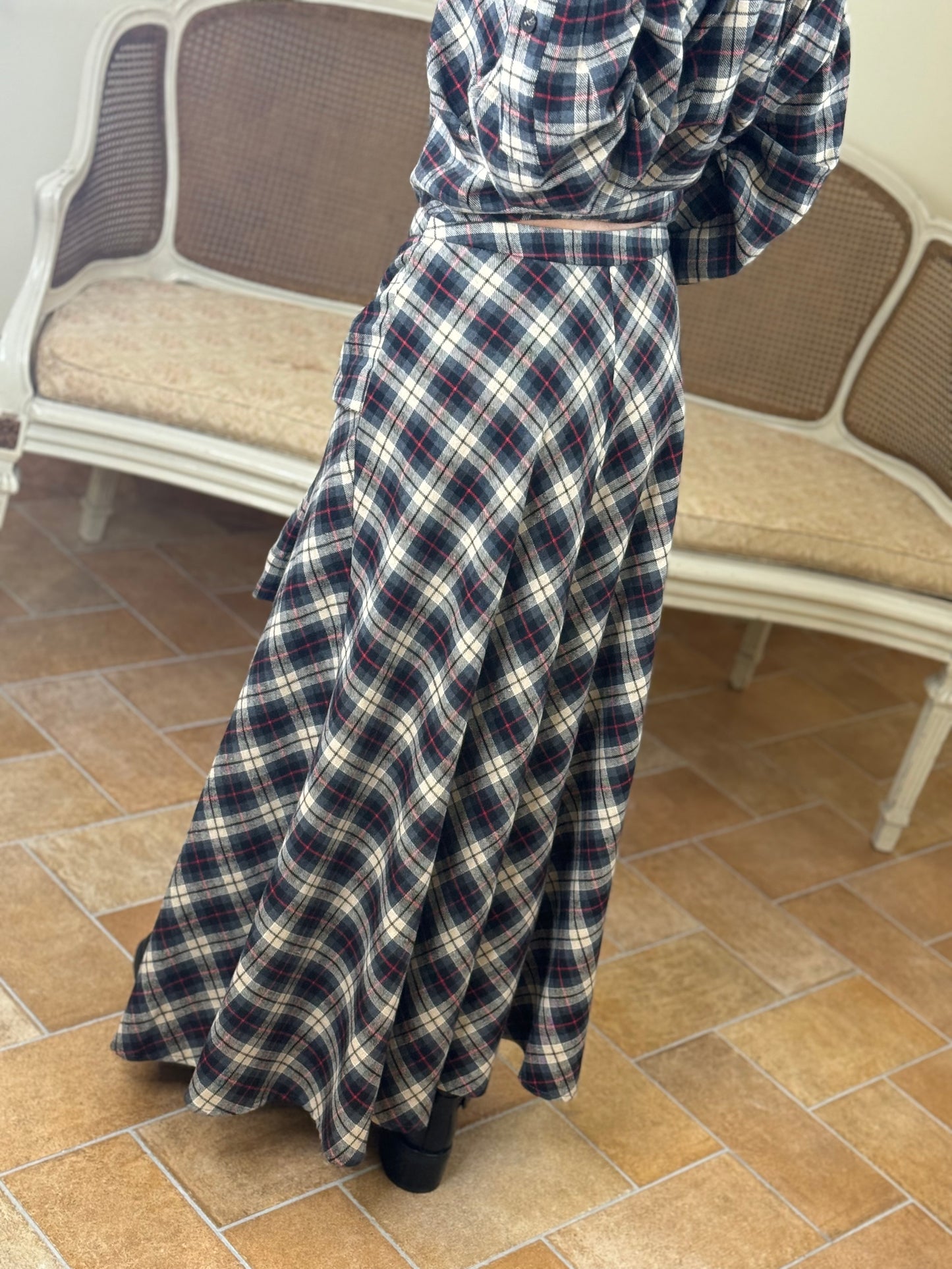 Tensione In Gonna tartan GRIGIO/ROSSO