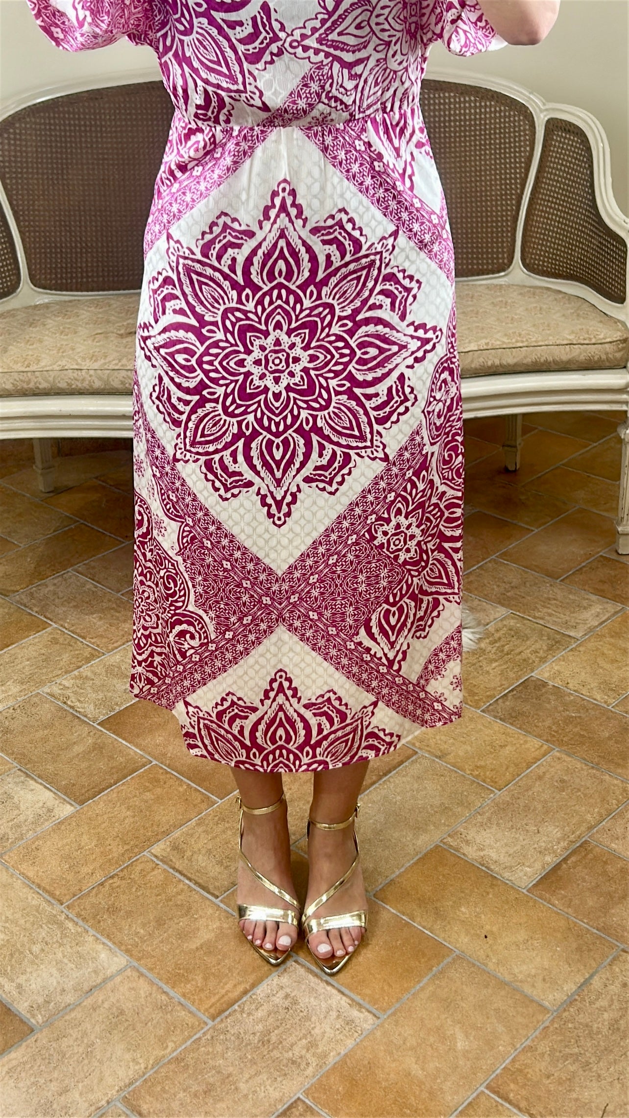 Anonyme Abito FRAME DRESS orchid