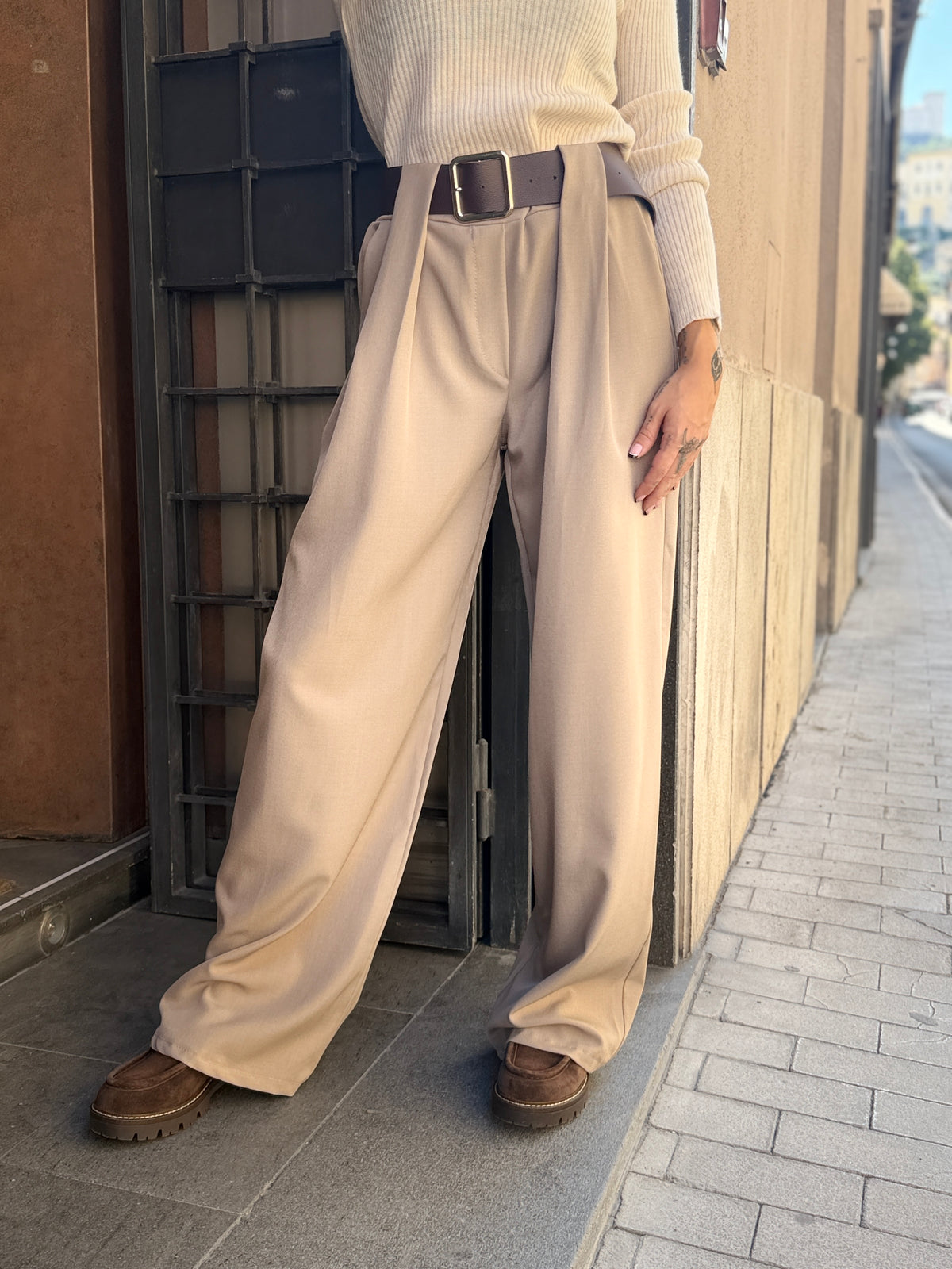 Pantalone palazzo MORO E BEIGE