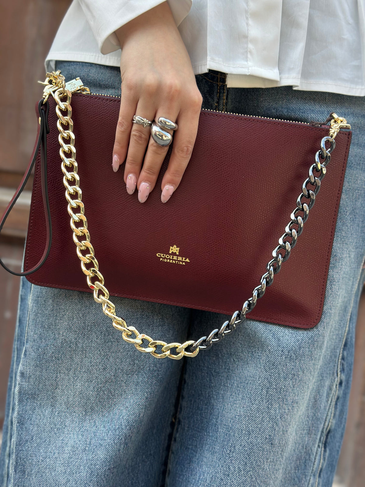 Cuoieria Fiorentina ALICE BELLA POCHETTE BORDEAUX