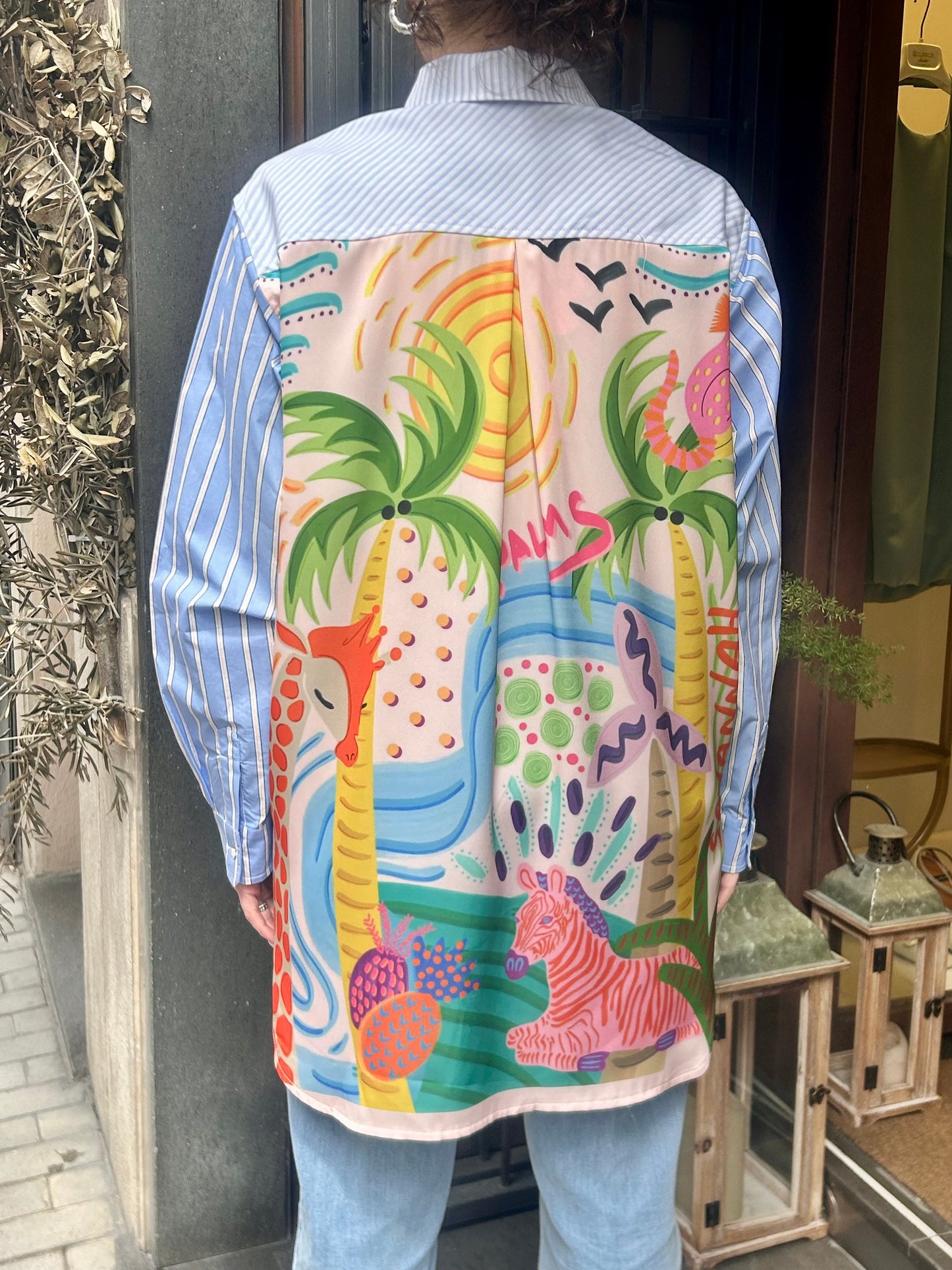 Since're Paris Camicia BLUE STRIPED-SAFARI