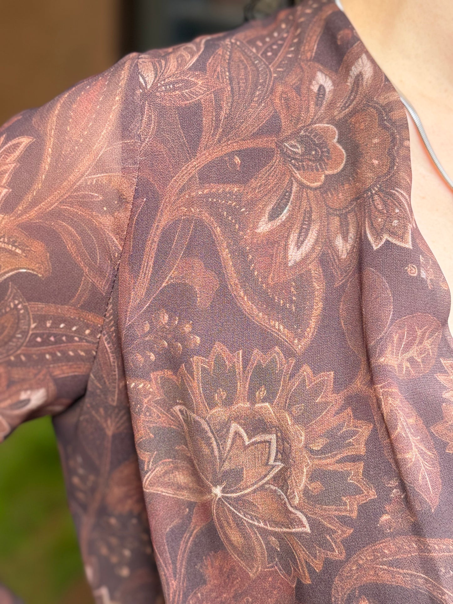 Abito fantasia floreale NERO/MORO