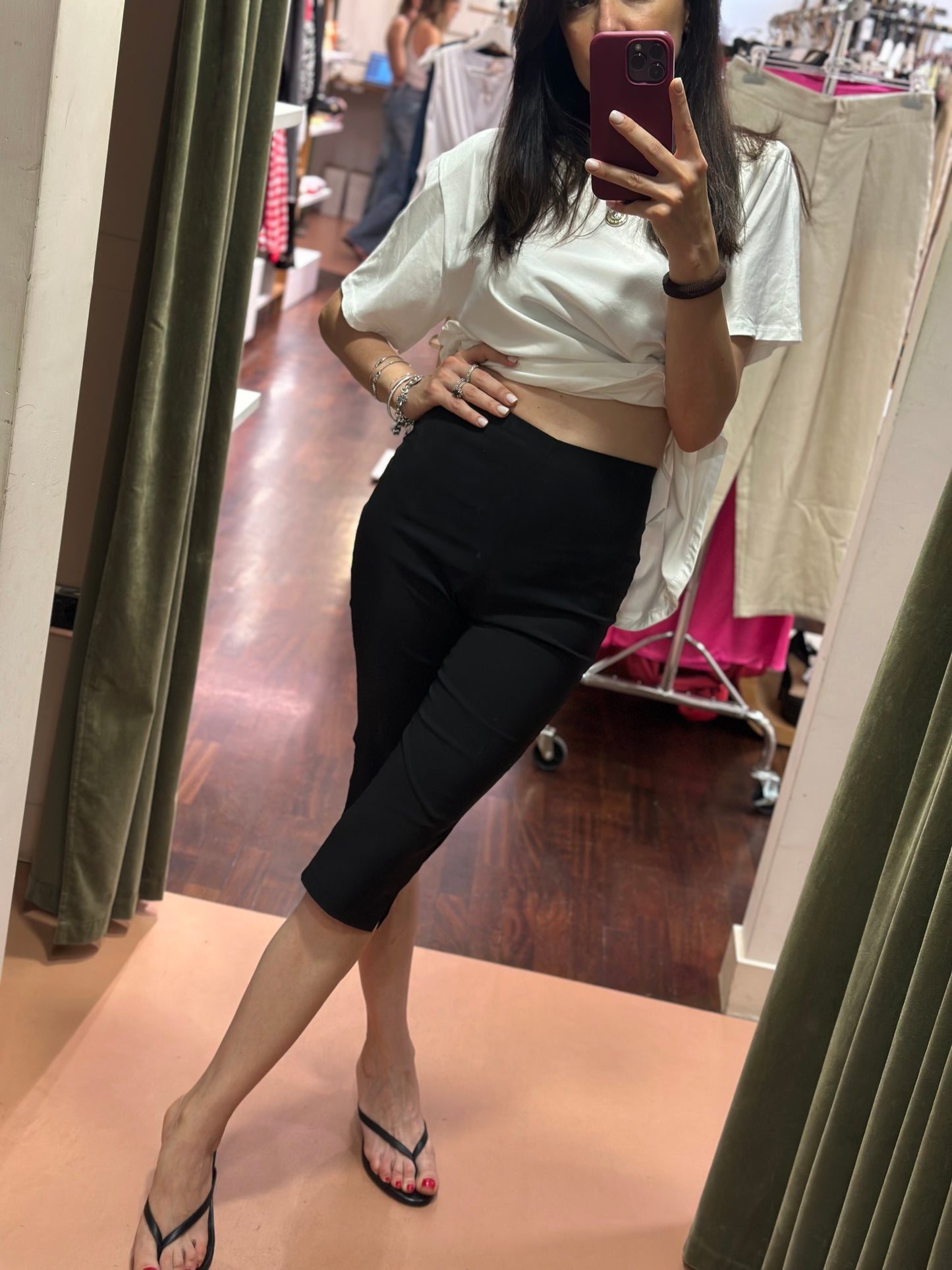 Pantaloni Capri NERO