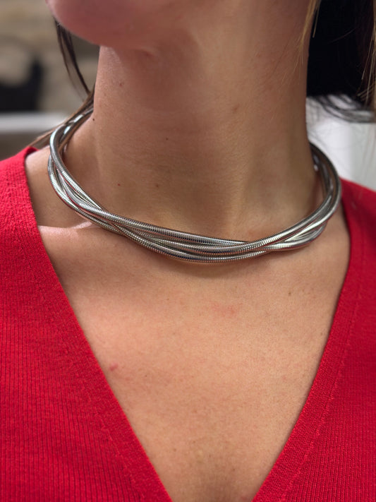 Girocollo intreccio ARGENTO