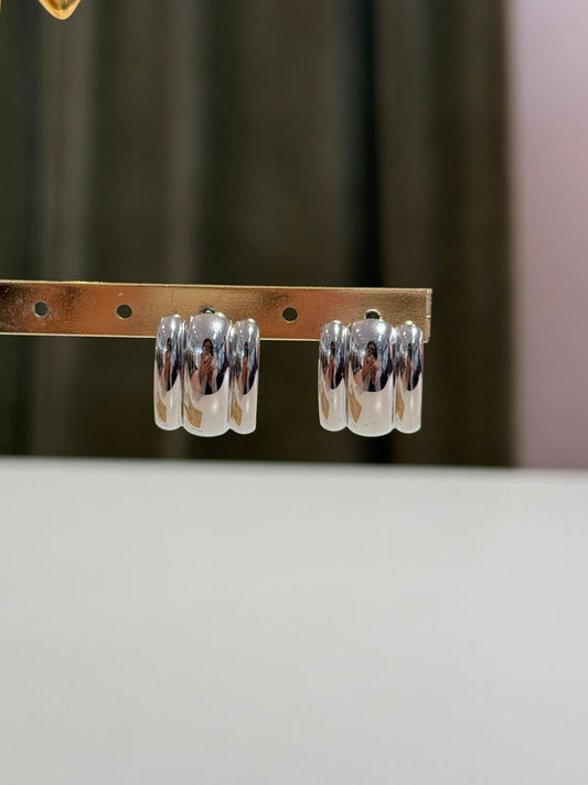 Orecchini tripla fascia Argento