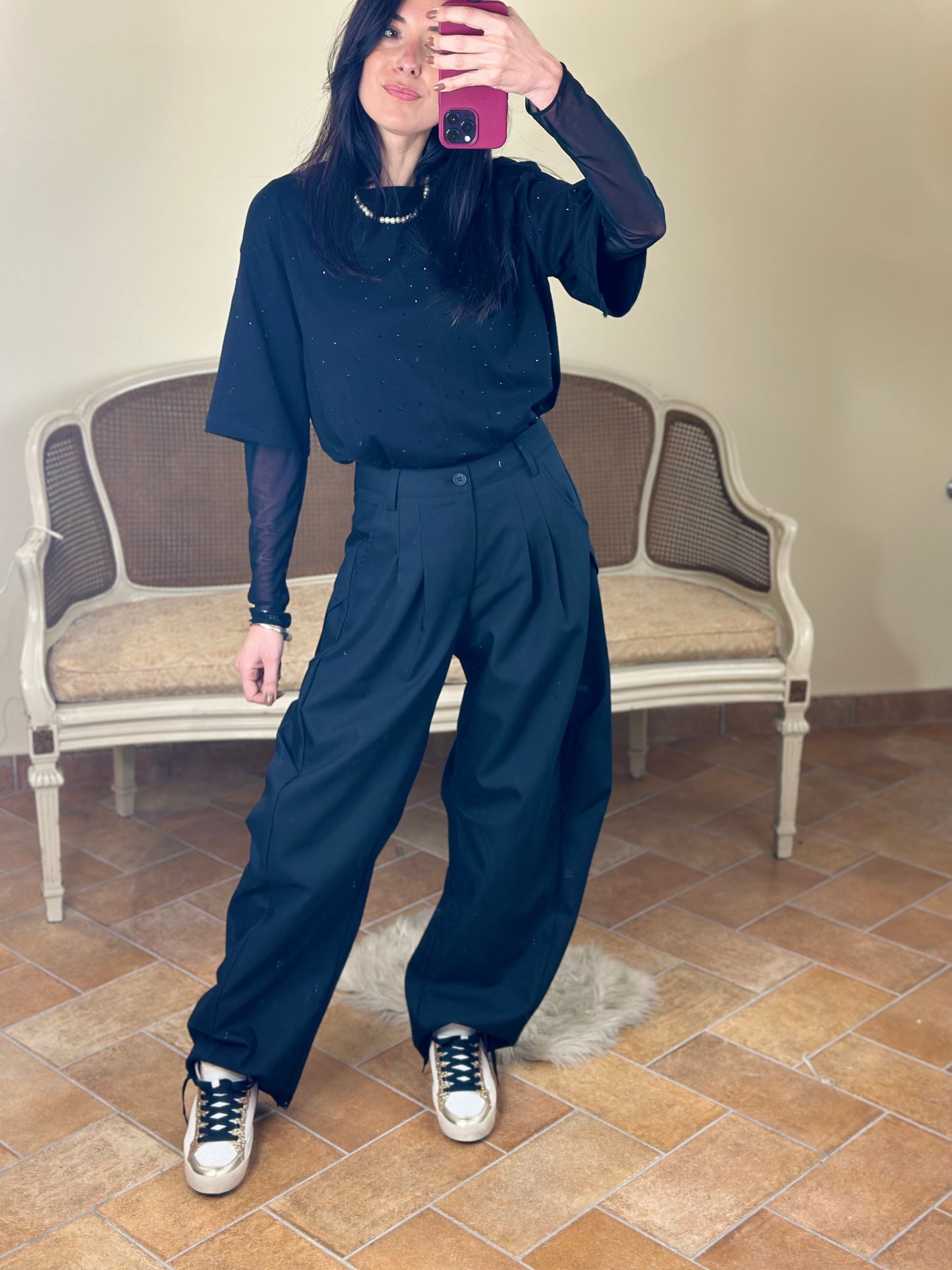 Pantalone Baloon NERO “Francesca”