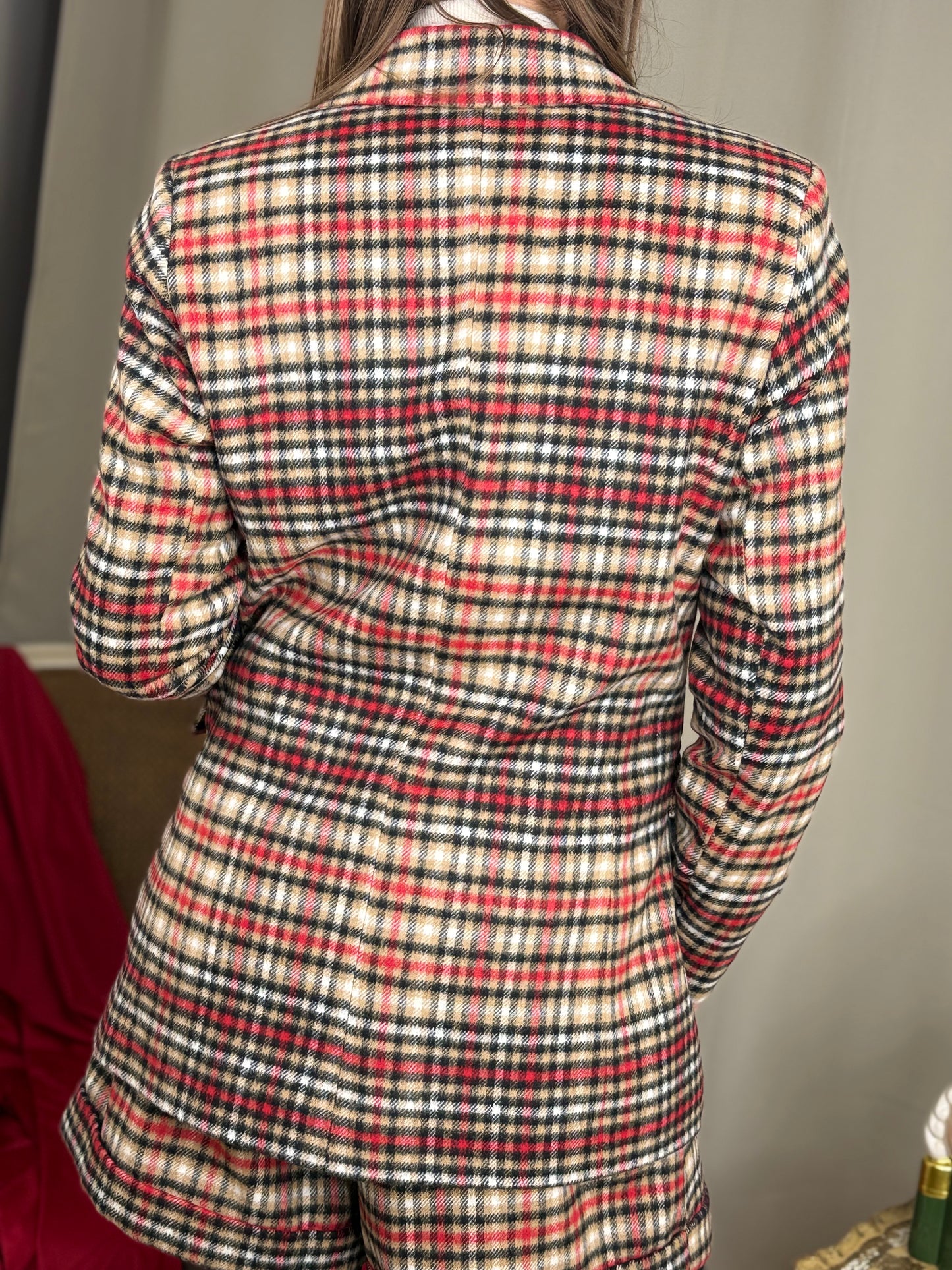 Tensione In giacca monopetto con spille BEIGE/ROSSO