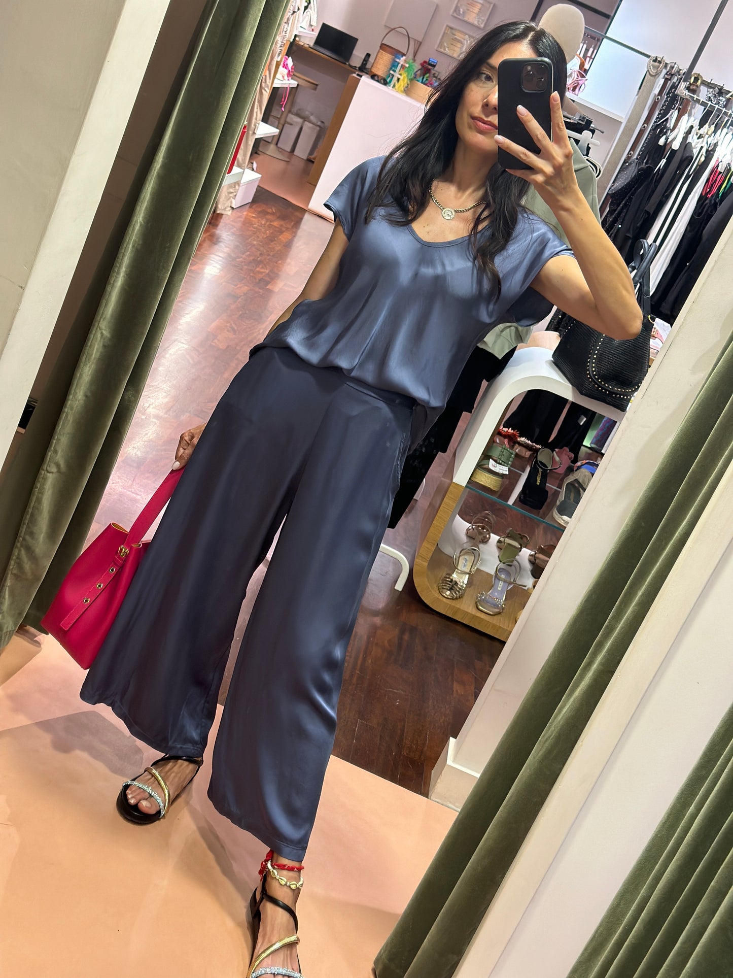 Uni mé pantalone palazzo cropped