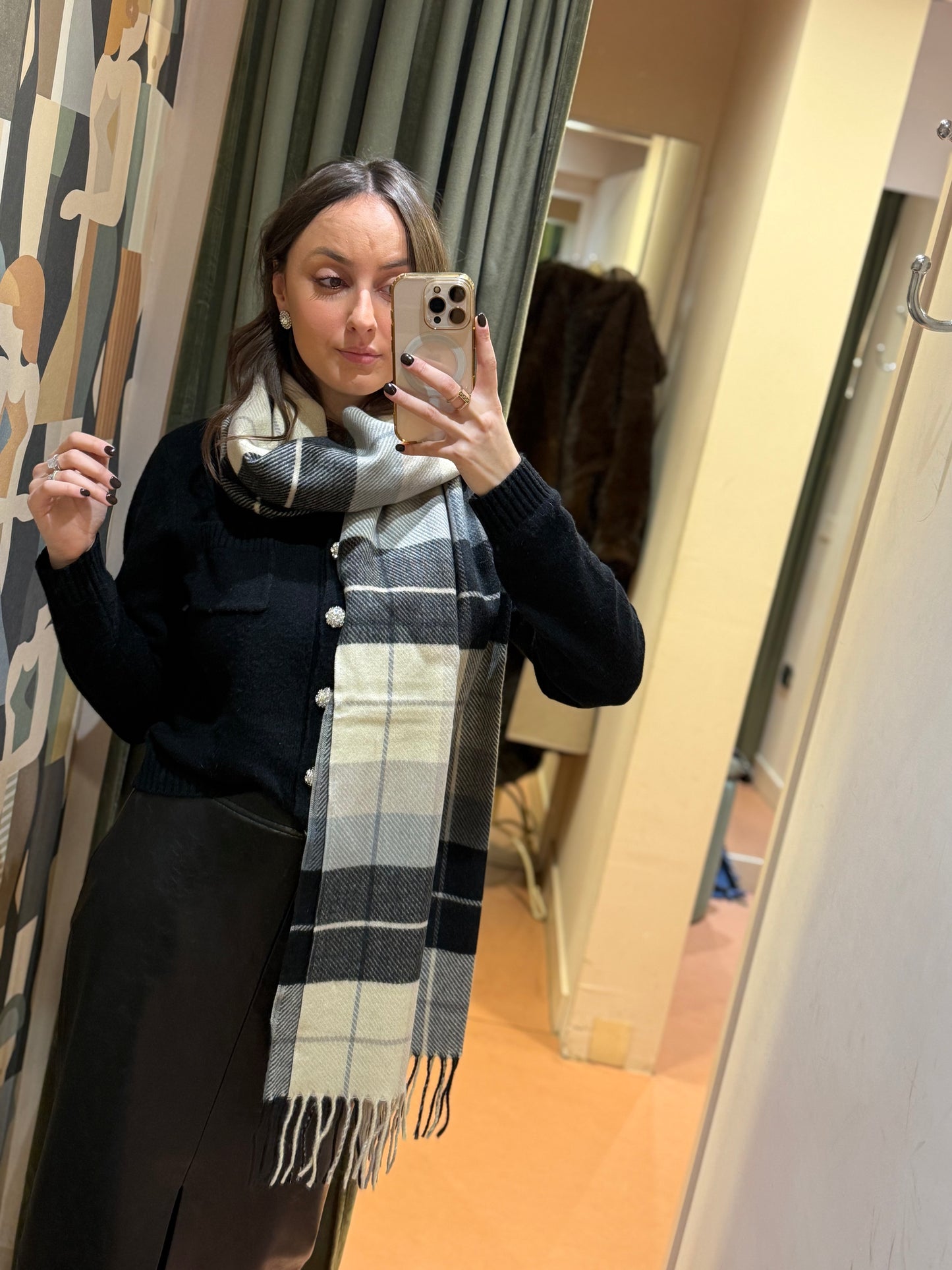 Sciarpa tartan 100% viscosa