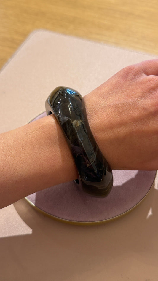Bracciale rigido in resina bombato Moro