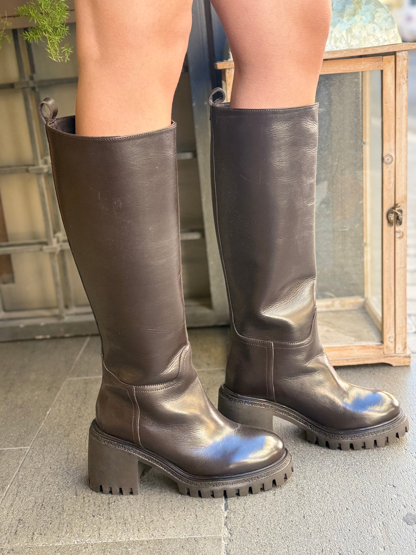 Gio+ STIVALE COMBI BROWN