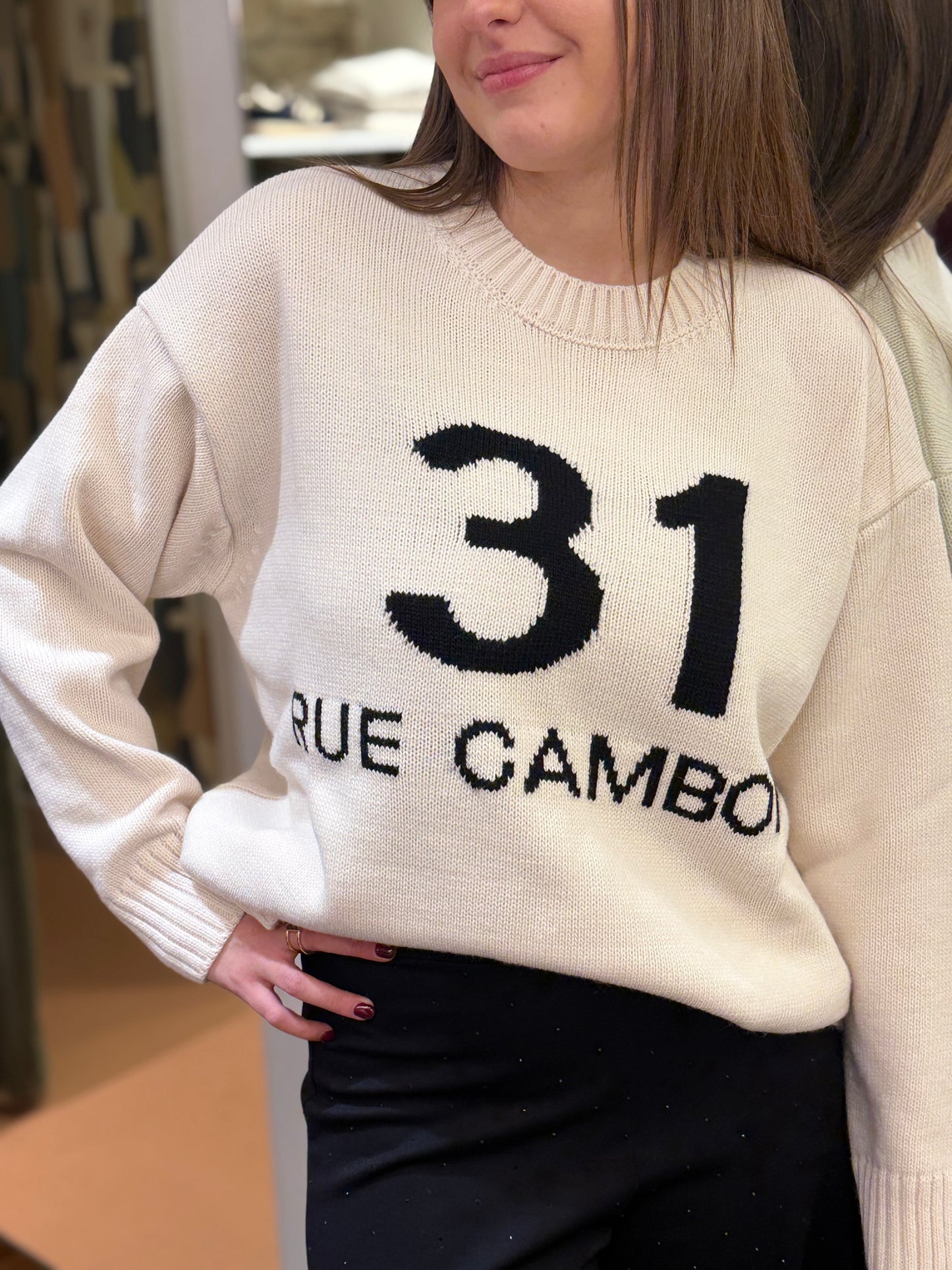 Tensione in Maglia "RUE CAMBON" PANNA