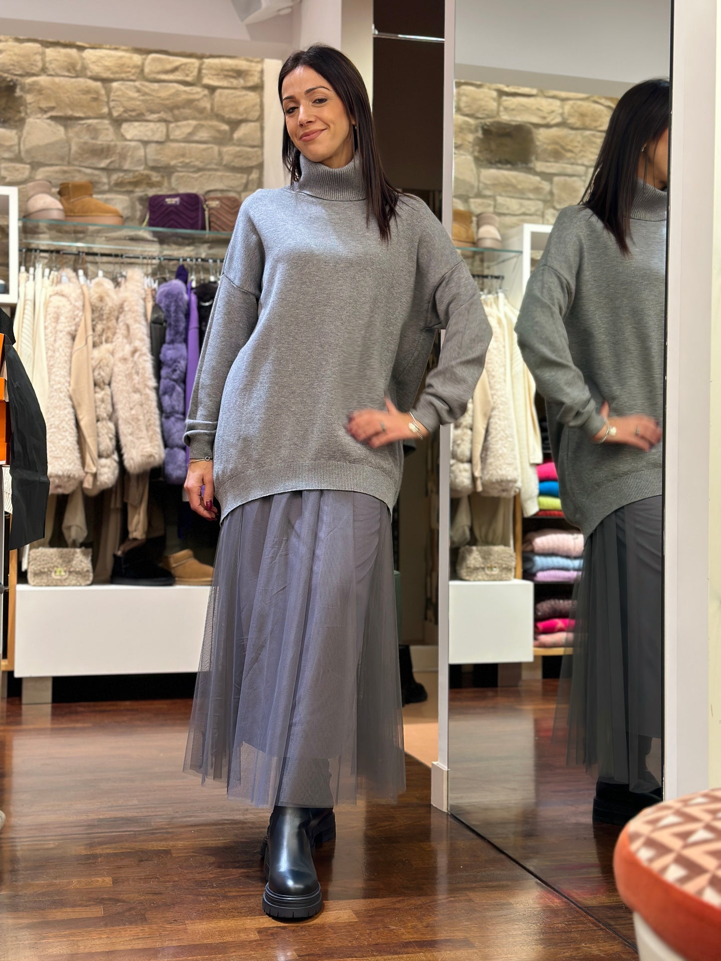 Spazio Sand- gonna in tulle