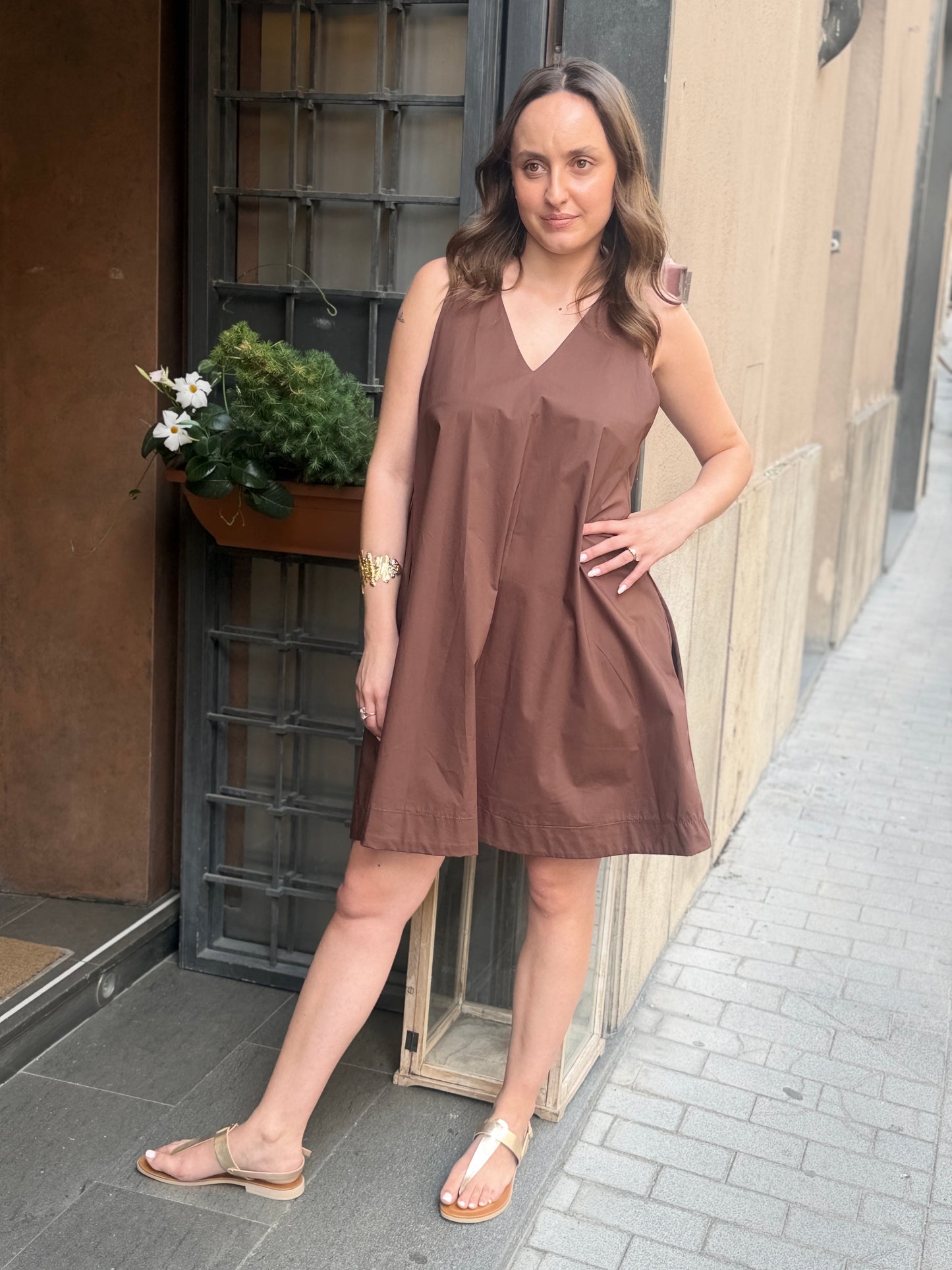 Abito midi a trapezio (disp. in più colori)