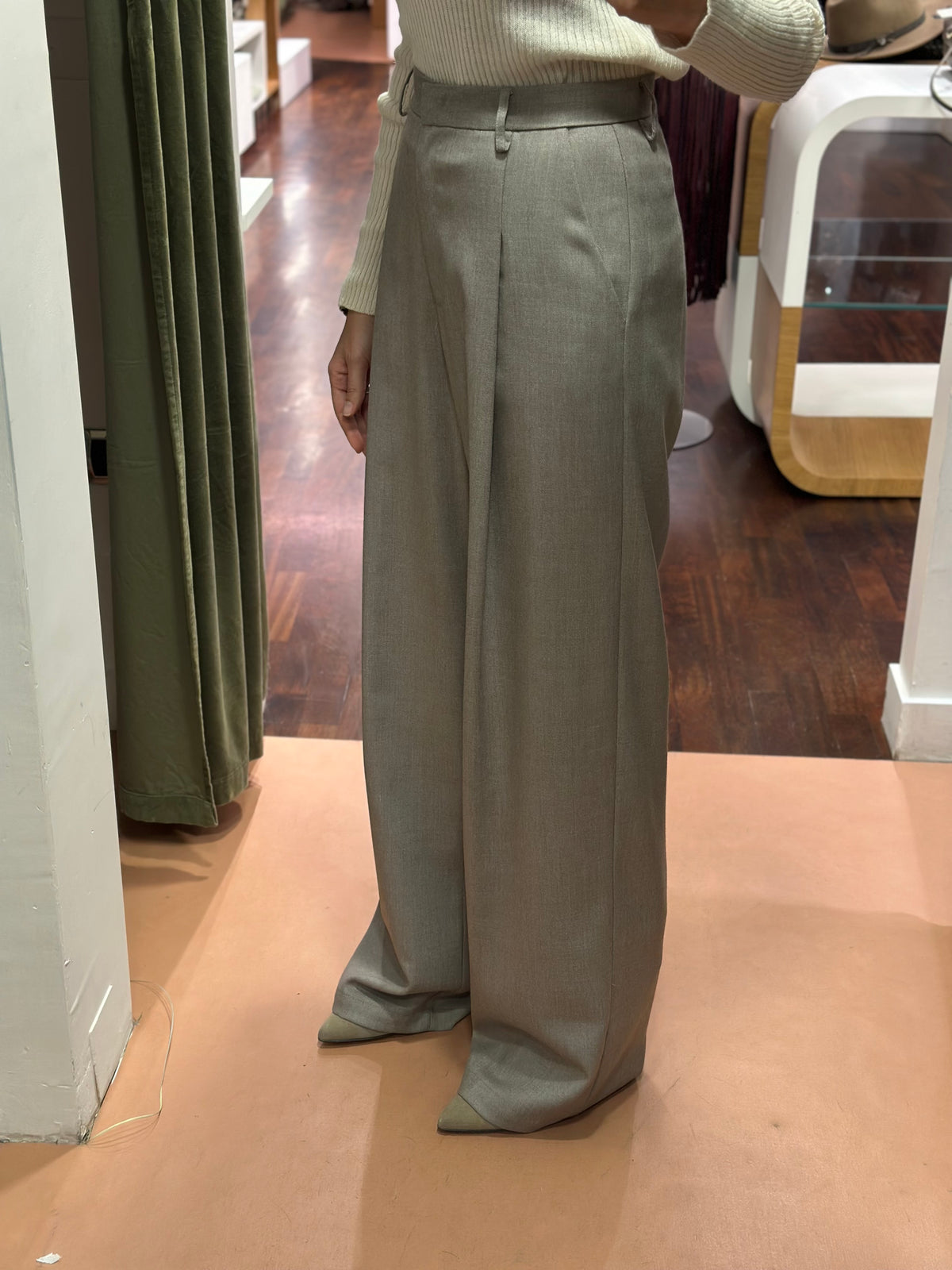 BohemiamVì Pantalone sartoriale TAUPE