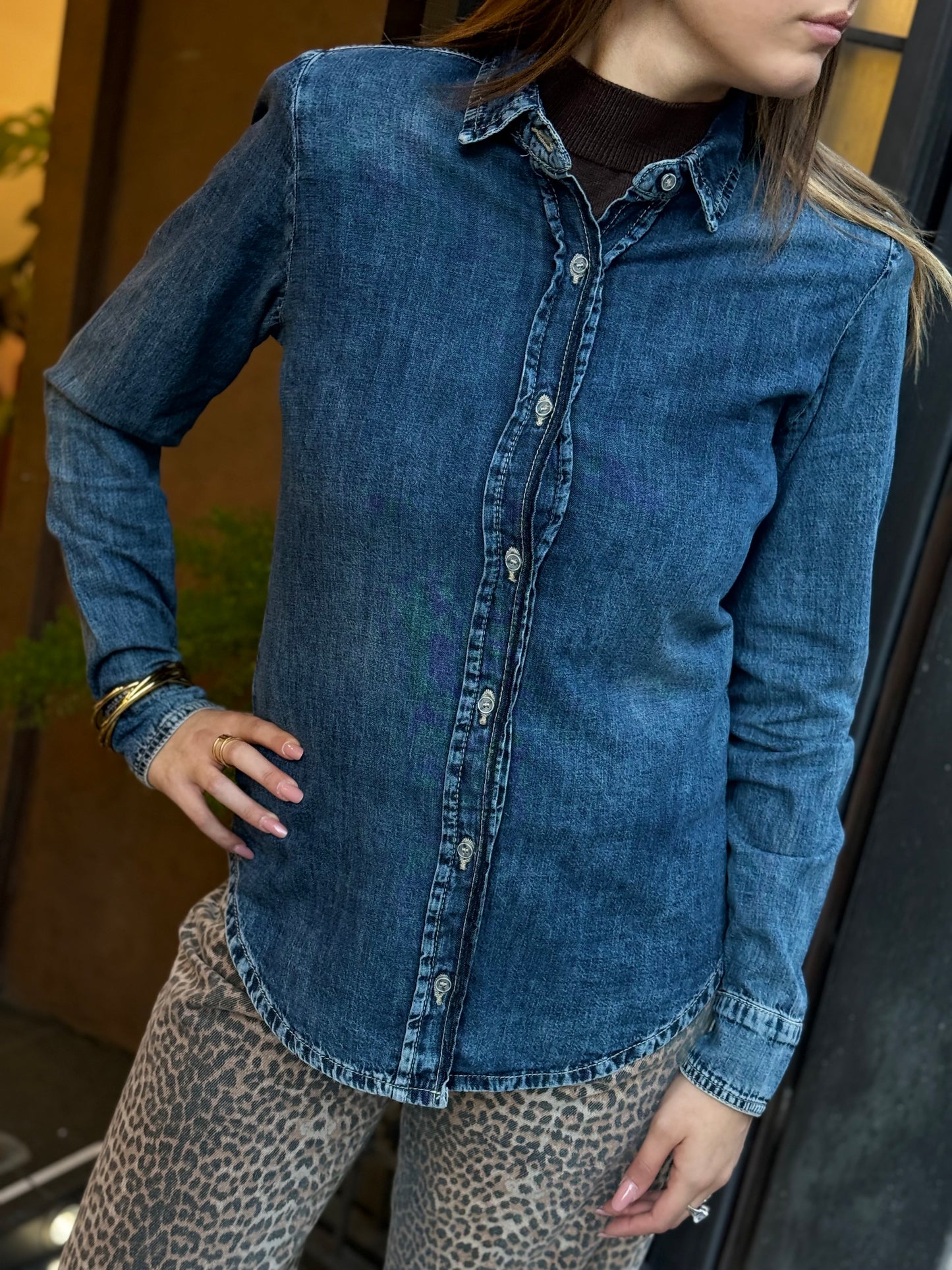 Tensione In Camicia blu denim DALISI