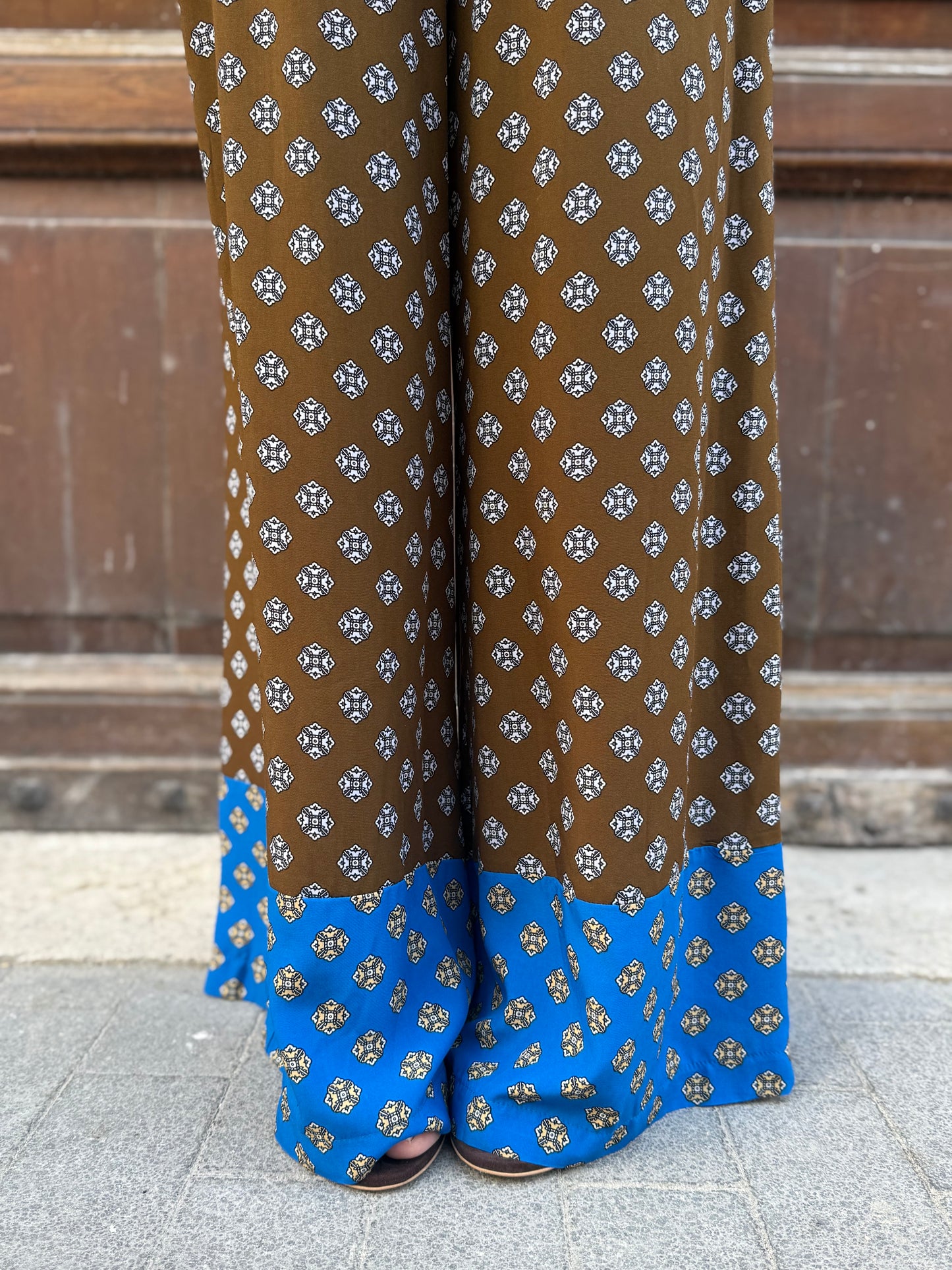 Tensione in Pantalone fantasia Moro/bluette