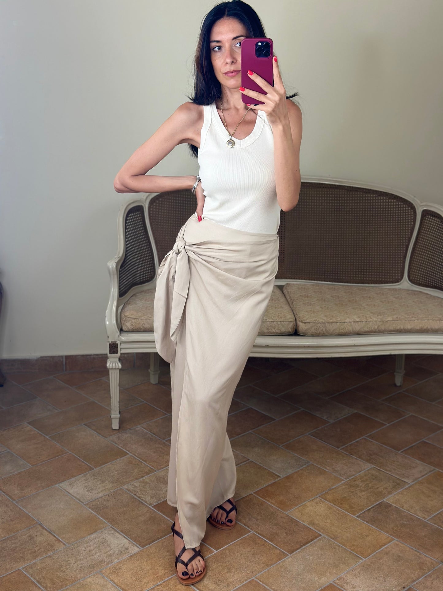 Tensione in Gonna pareo BEIGE