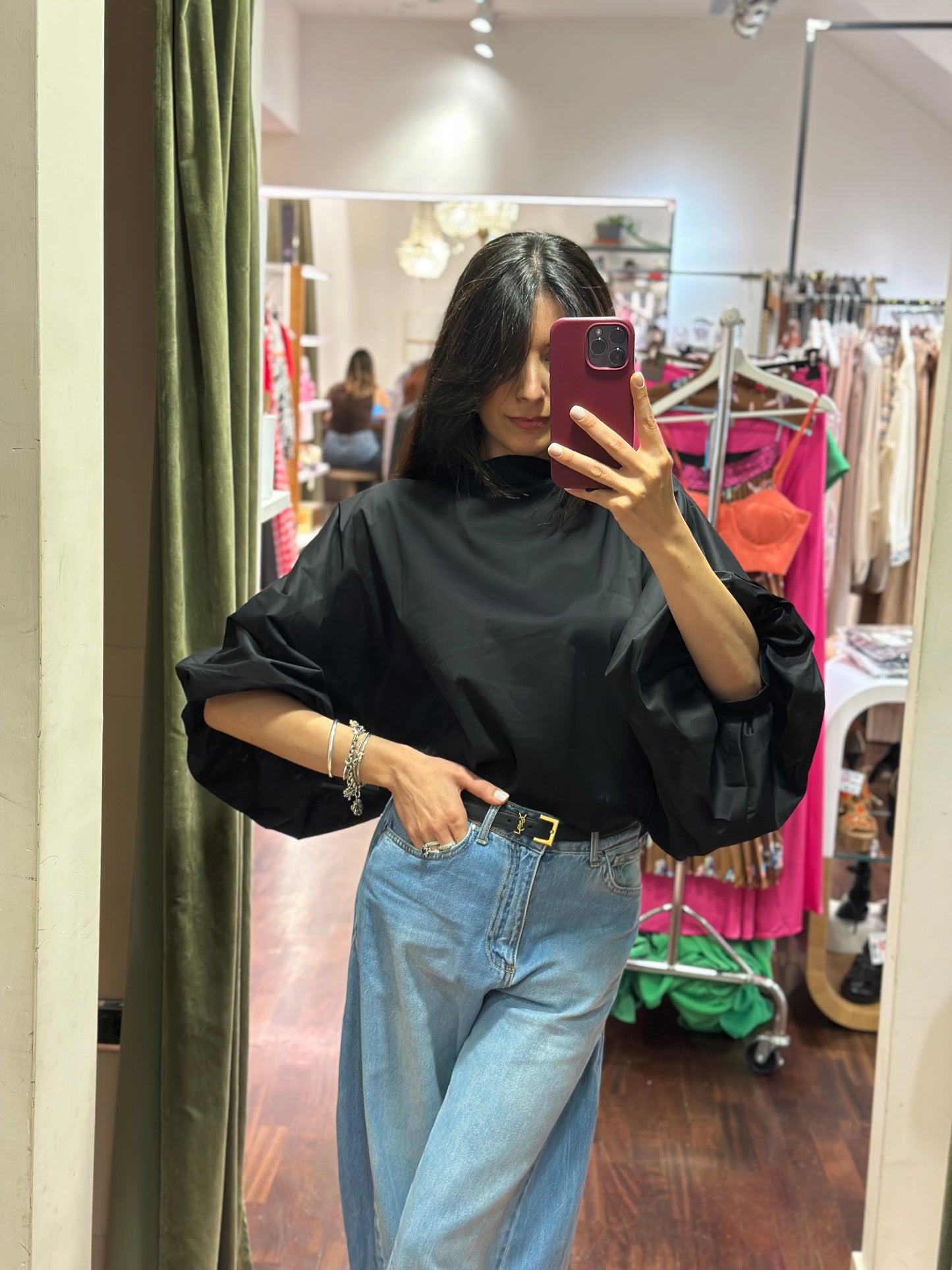Blusa INES manica a palloncino (disponibile in altre varianti colori)