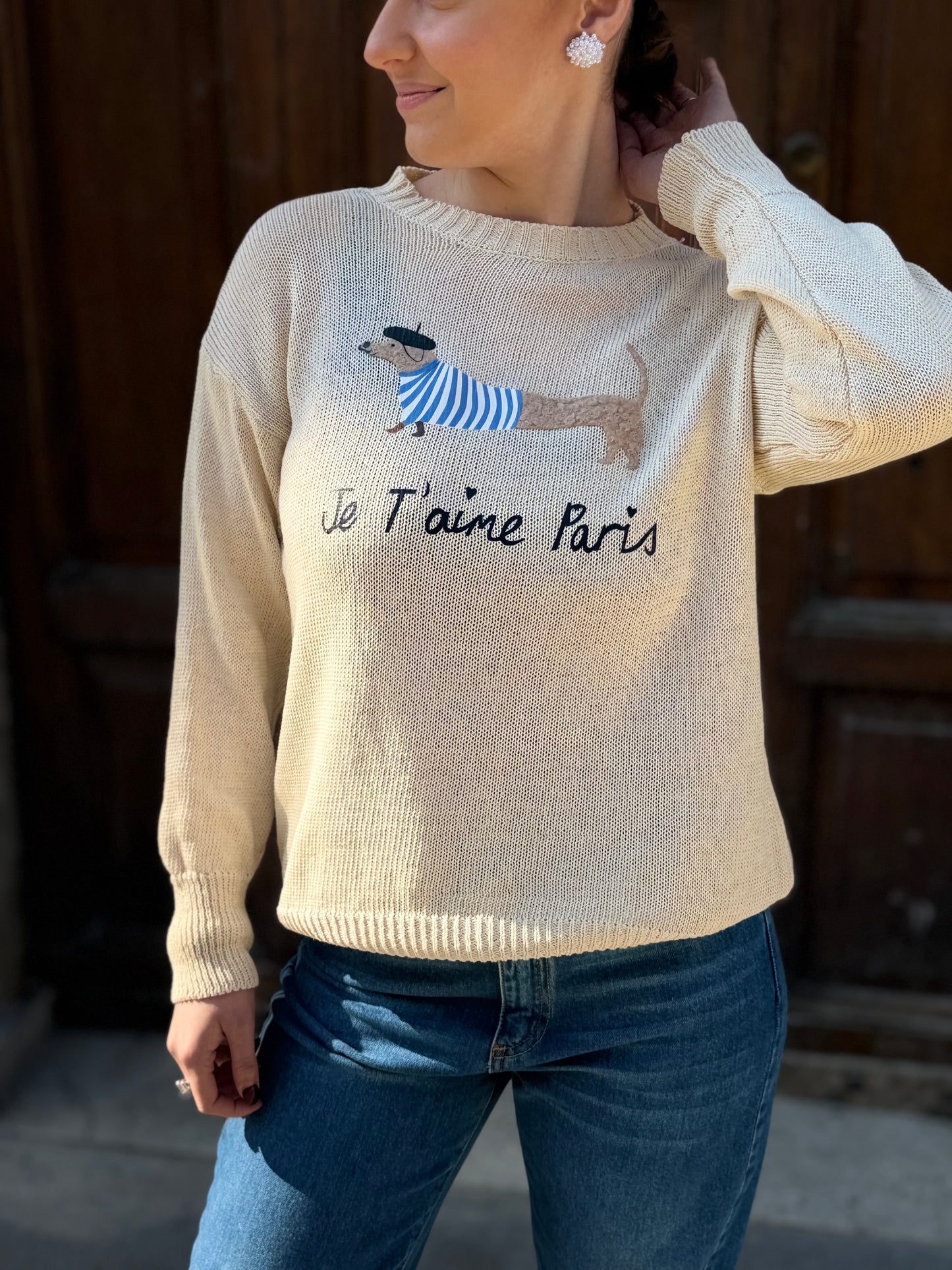Maglia " Je T'aime Paris" BEIGE