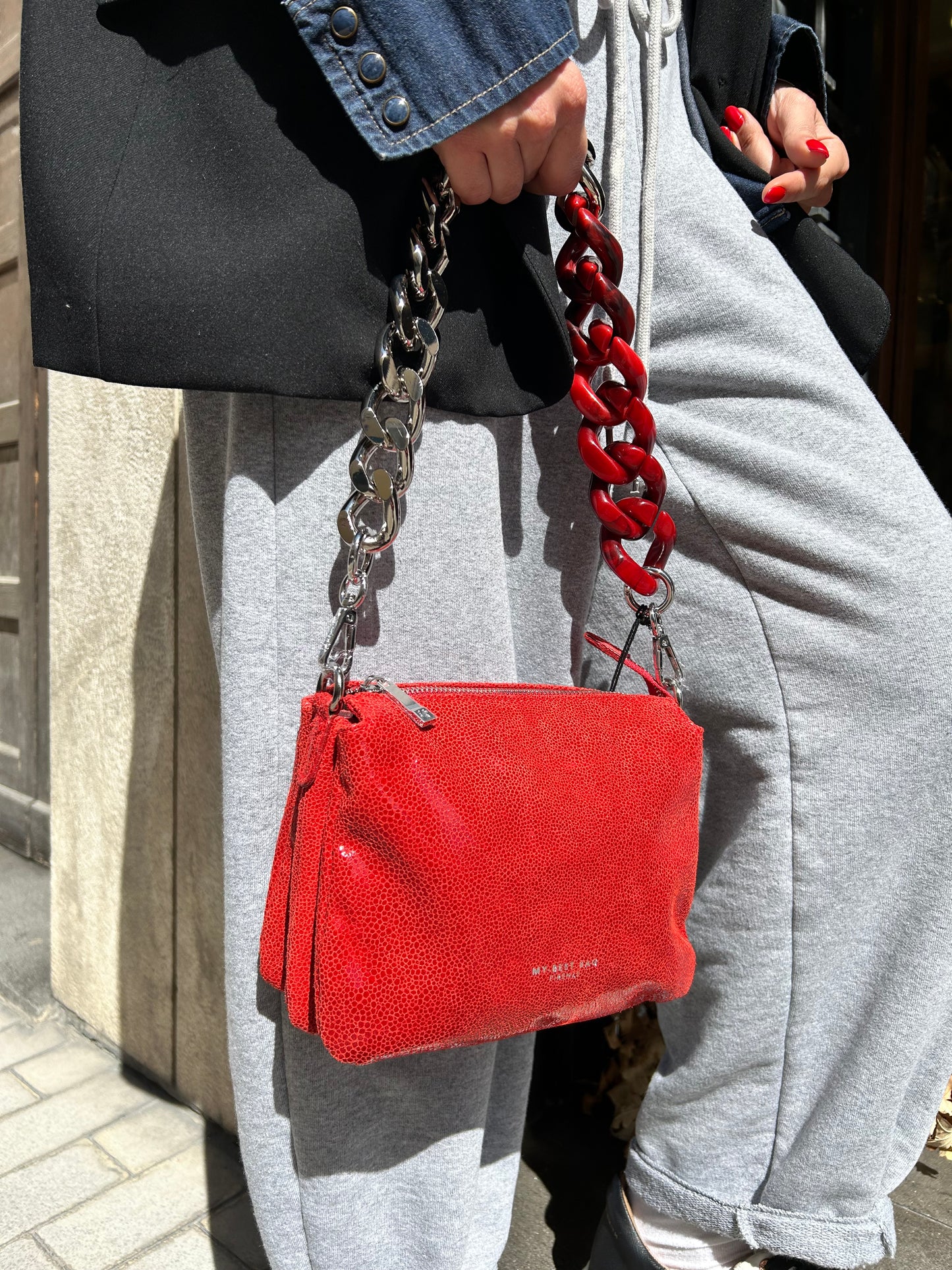 My Best Bag RED multipochette con catena