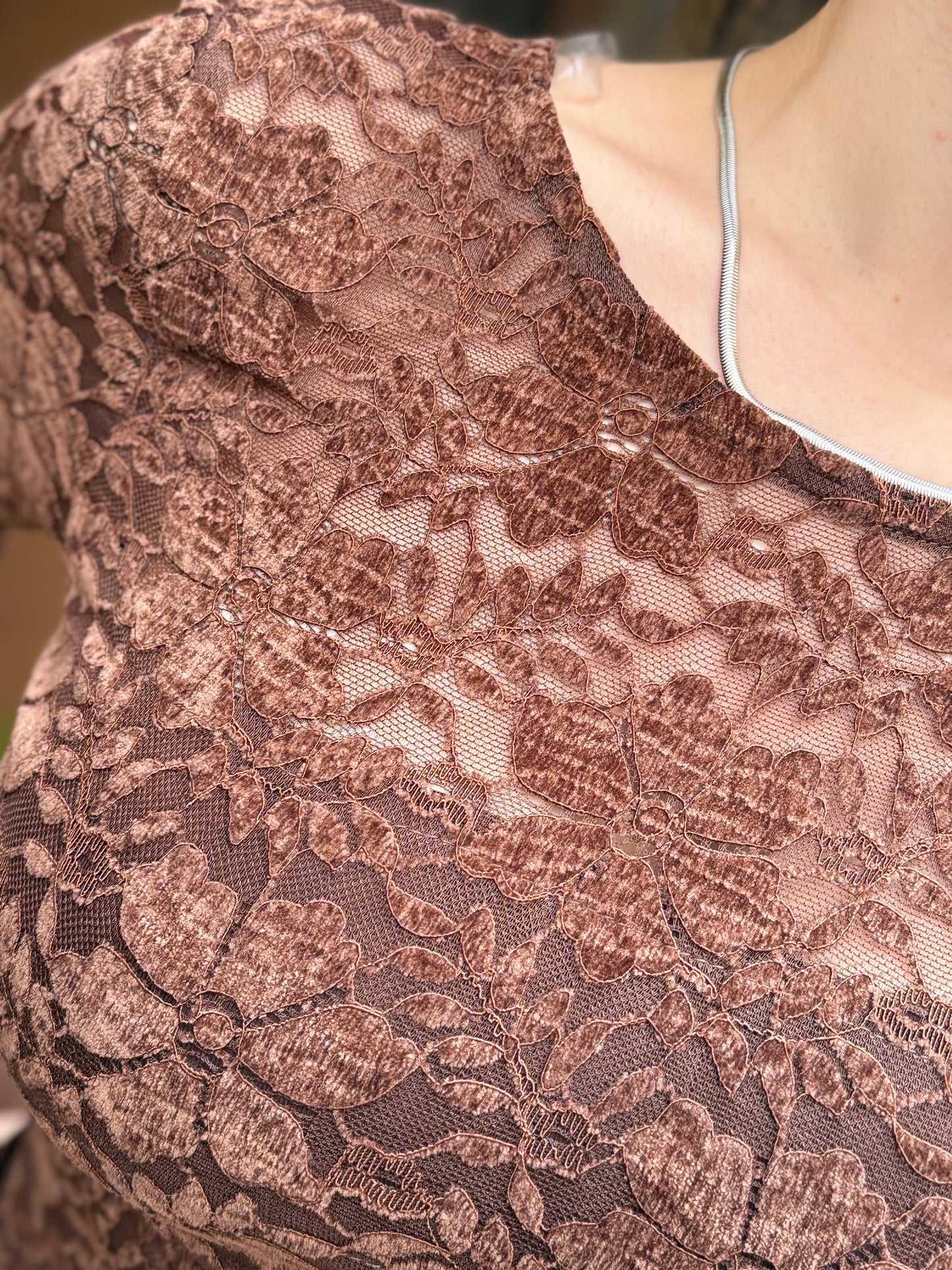 Body pizzo in ciniglia MORO