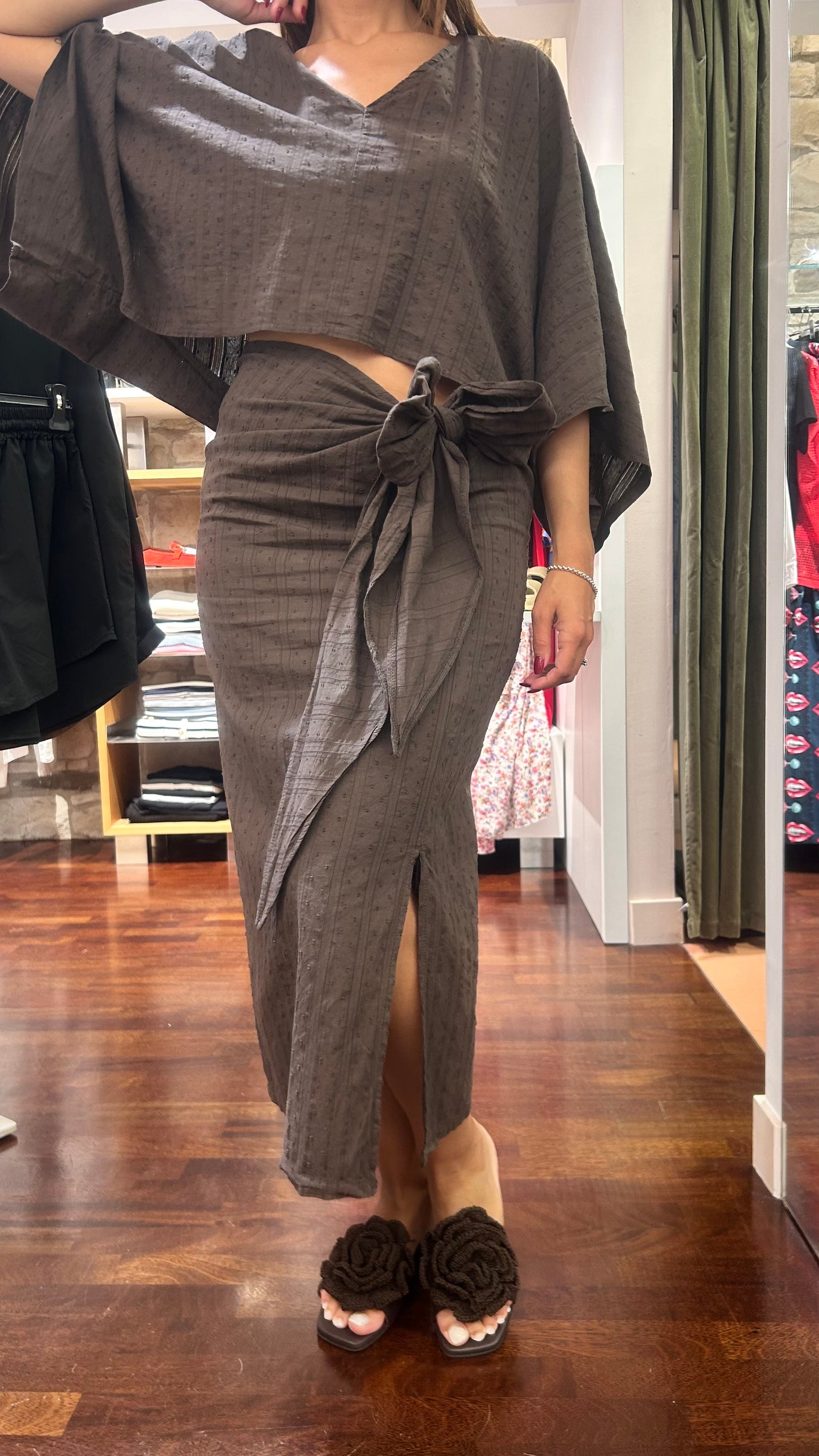 Gonna lunga con fiocco MORO