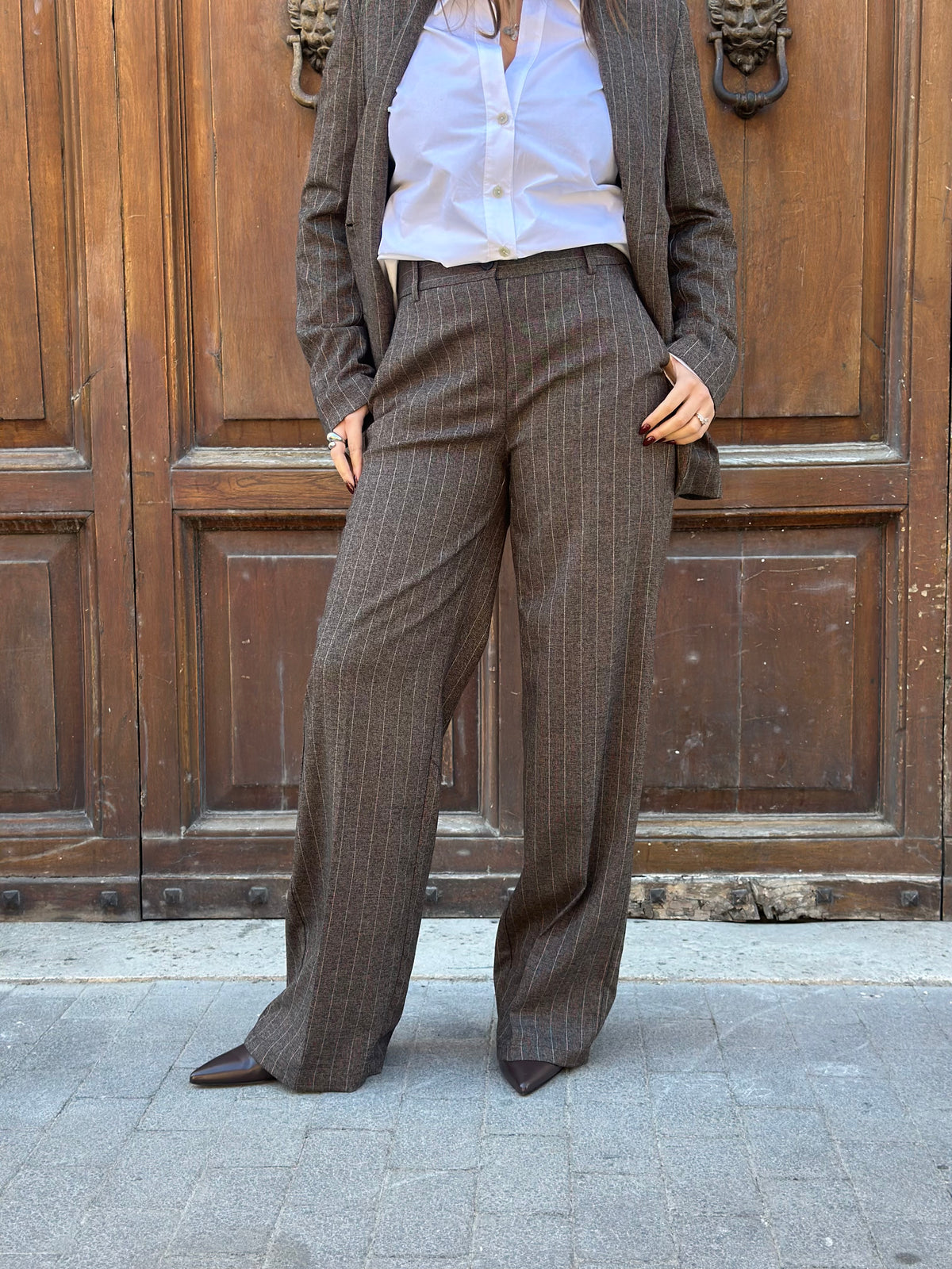Pantalone gessato MORO