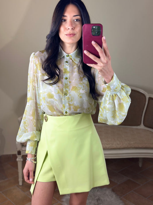 Silence Limited Flower Shirt GREEN