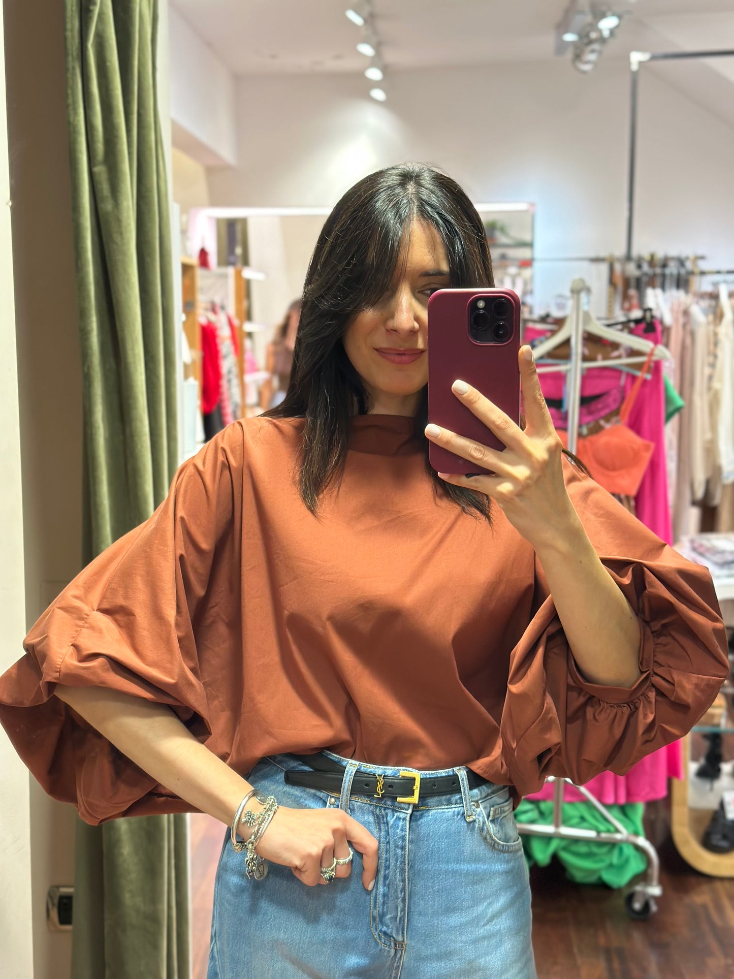 Blusa INES manica a palloncino (disponibile in altre varianti colori)