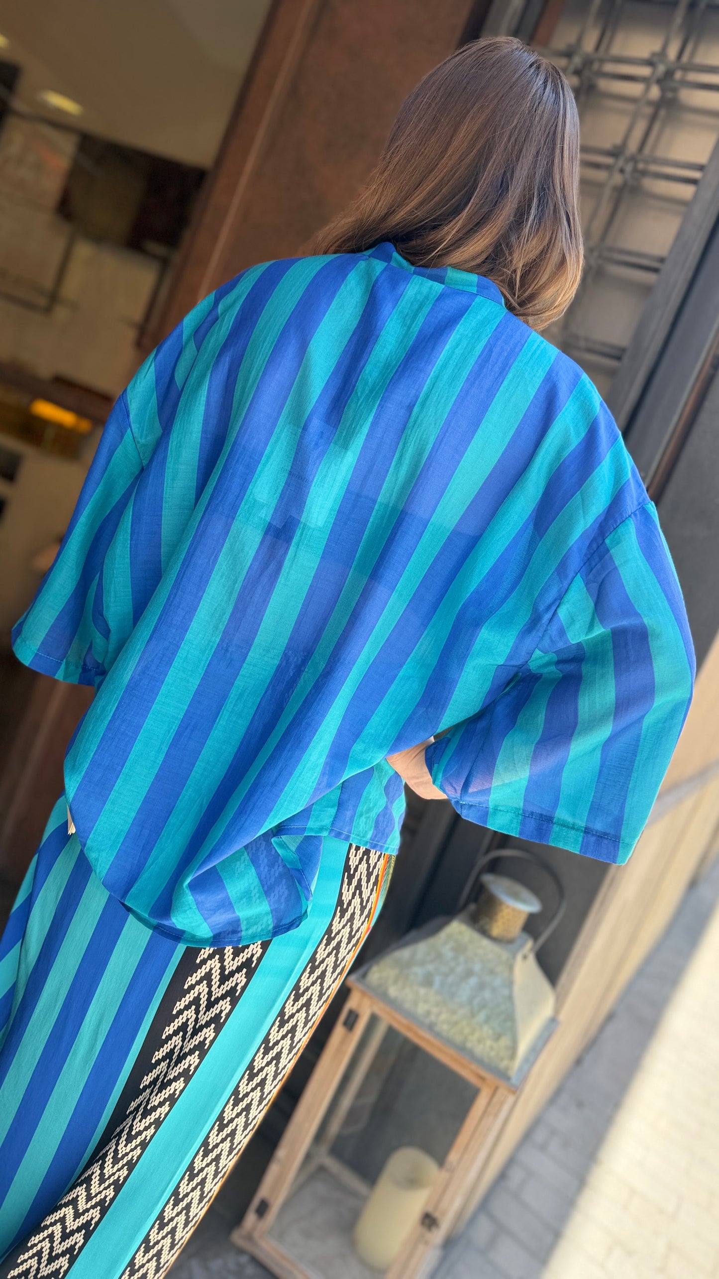 Tensione in Camicia a righe ROYAL/TURCHESE