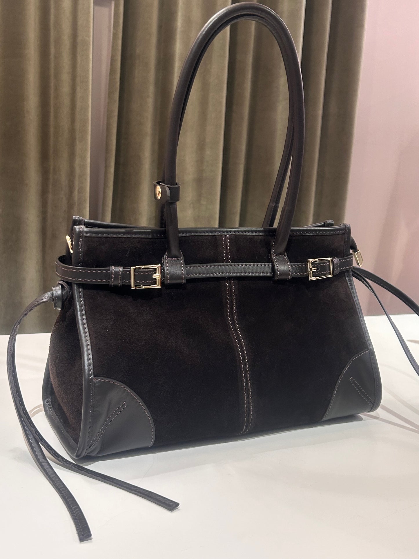 Borsa in pelle scamosciata DAFNE Moro