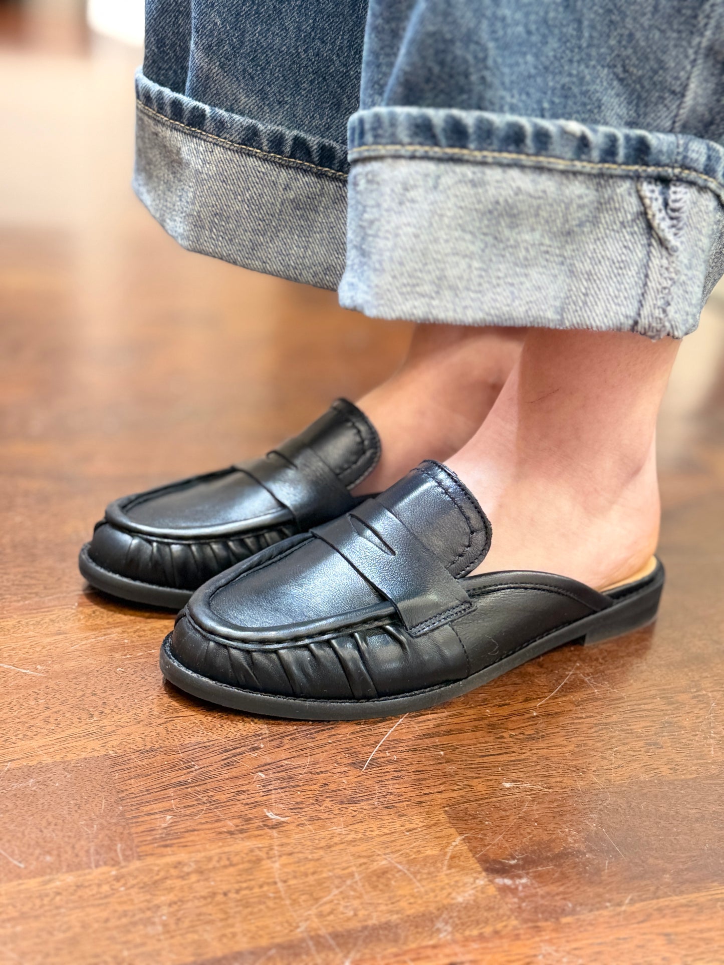 Ovyè Mocassino Sabot in pelle Nero