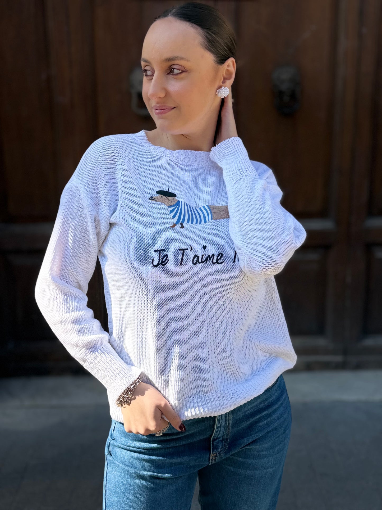 Maglia " Je T'aime Paris" BIANCA