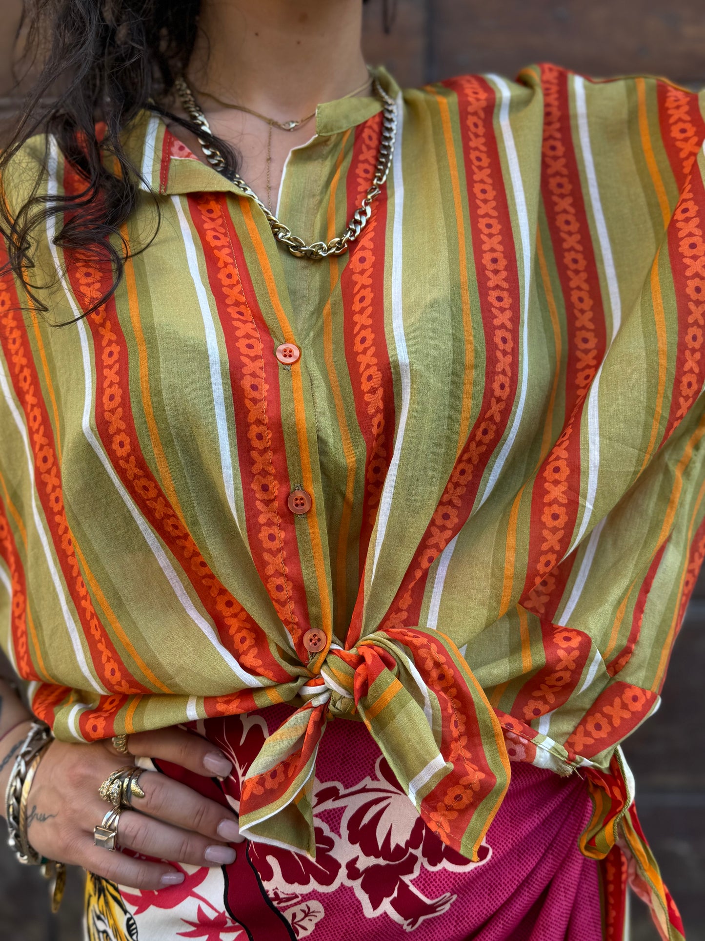 Tensione in camicia coreana FLOWERS