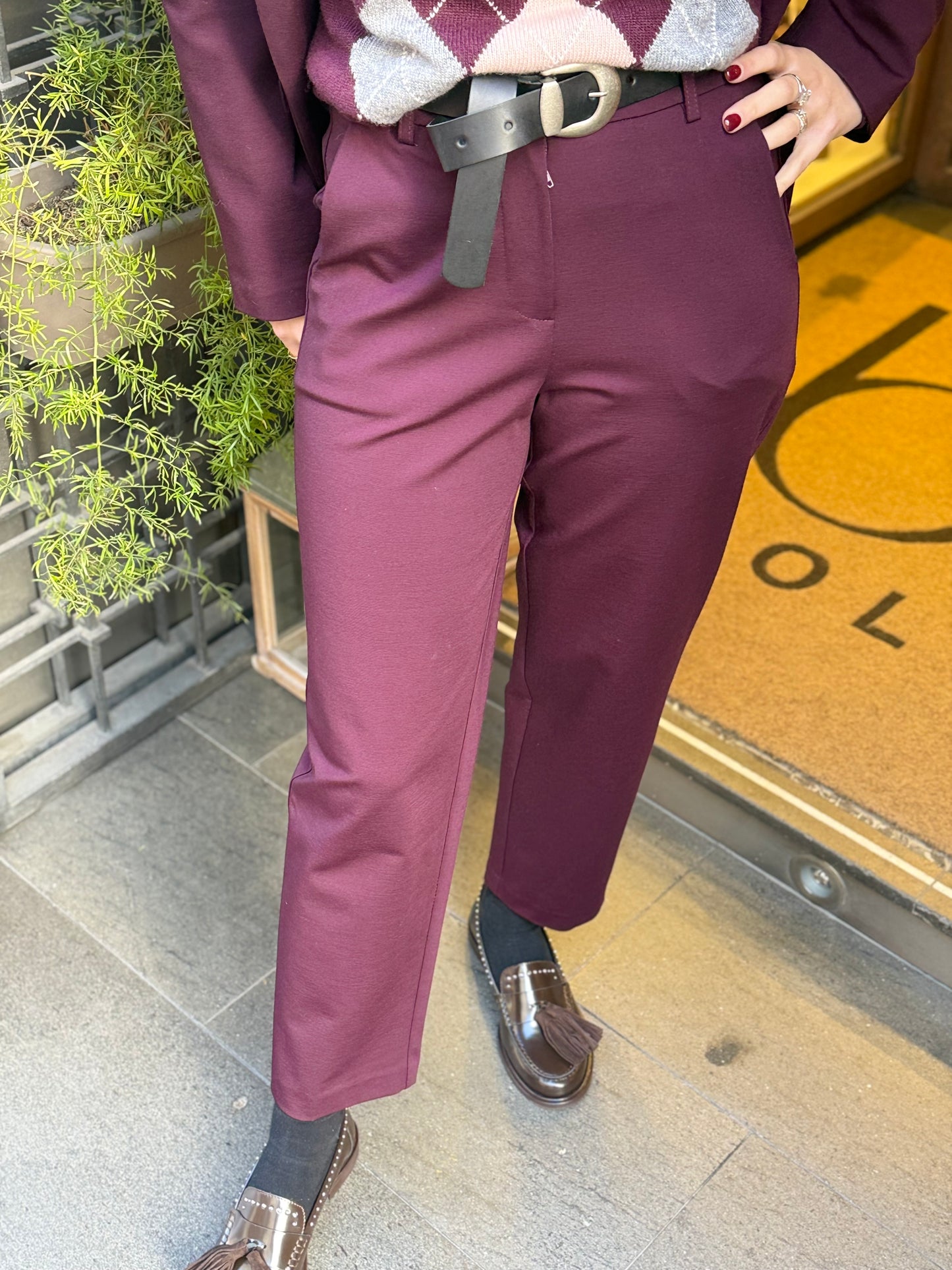 Tensione In Pantalone punto Milano BORDEAUX