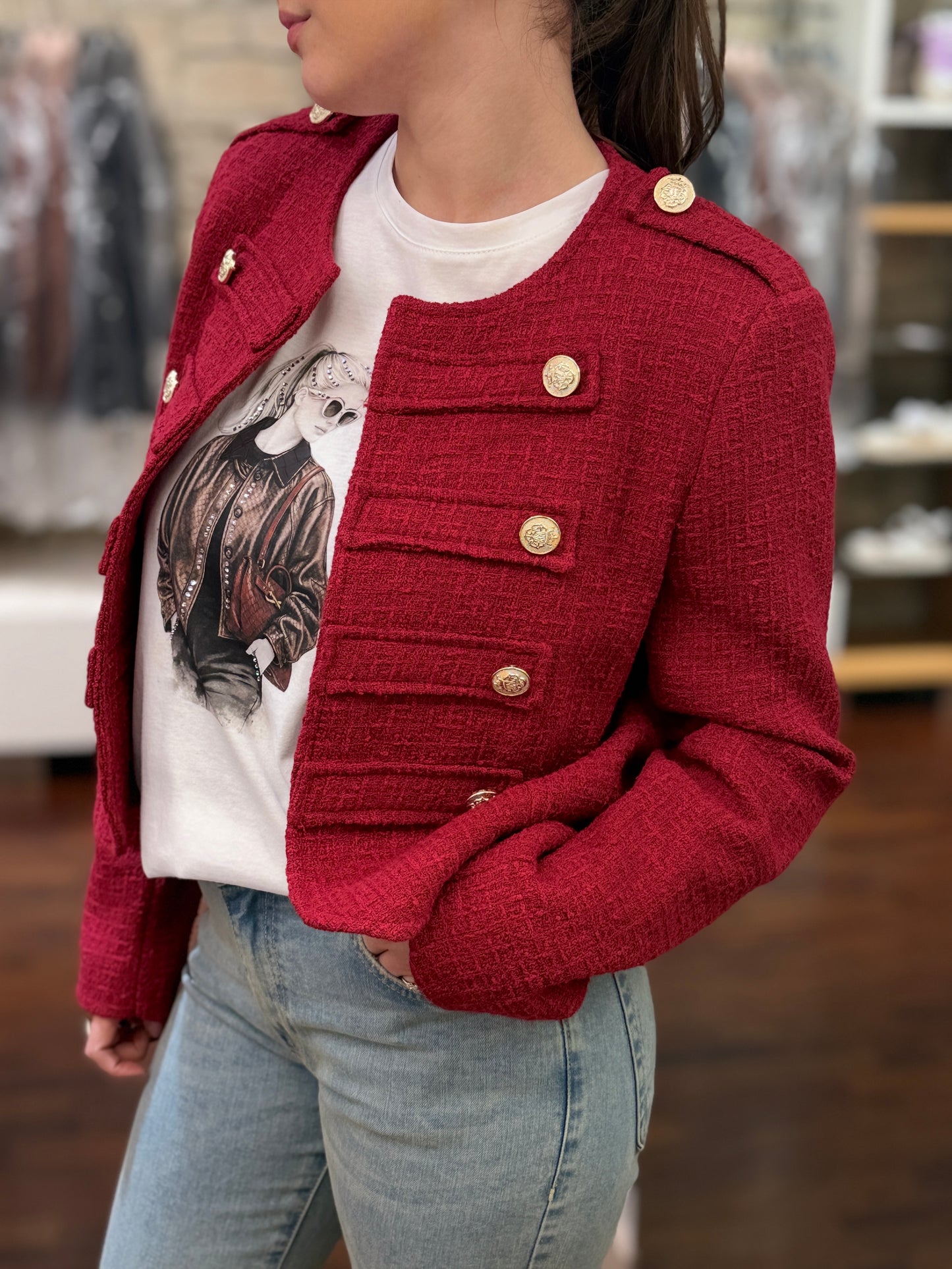 Tensione in Giacca Napoleone ROSSO